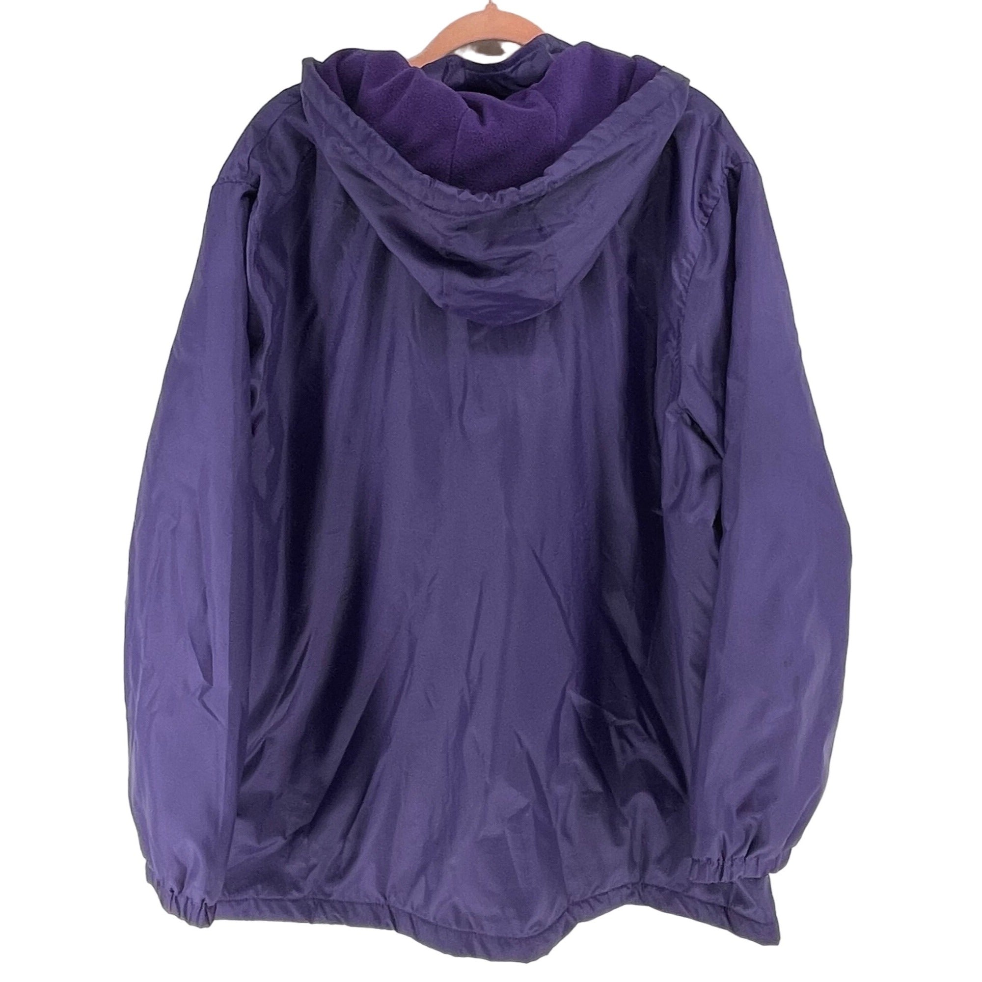 Totes Women's Size 2XL Dark Purple Teddy-Lined Windbreaker Coat