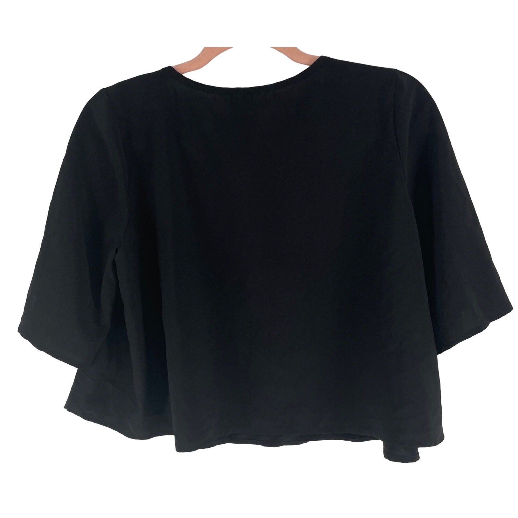 B Jewel Women's Size Small Black 3/4 Length Sleeve Shirt