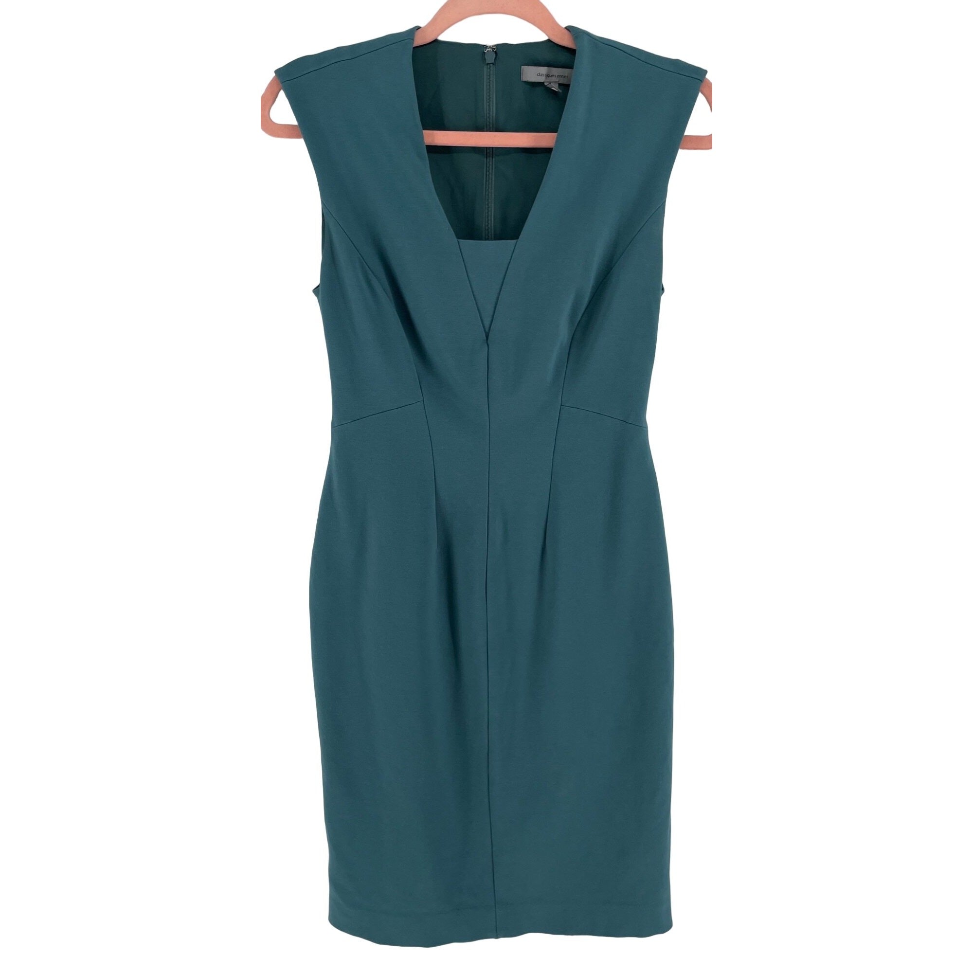 Classiques Entier Women's Size 0 Teal Sleeveless Sheath Dress