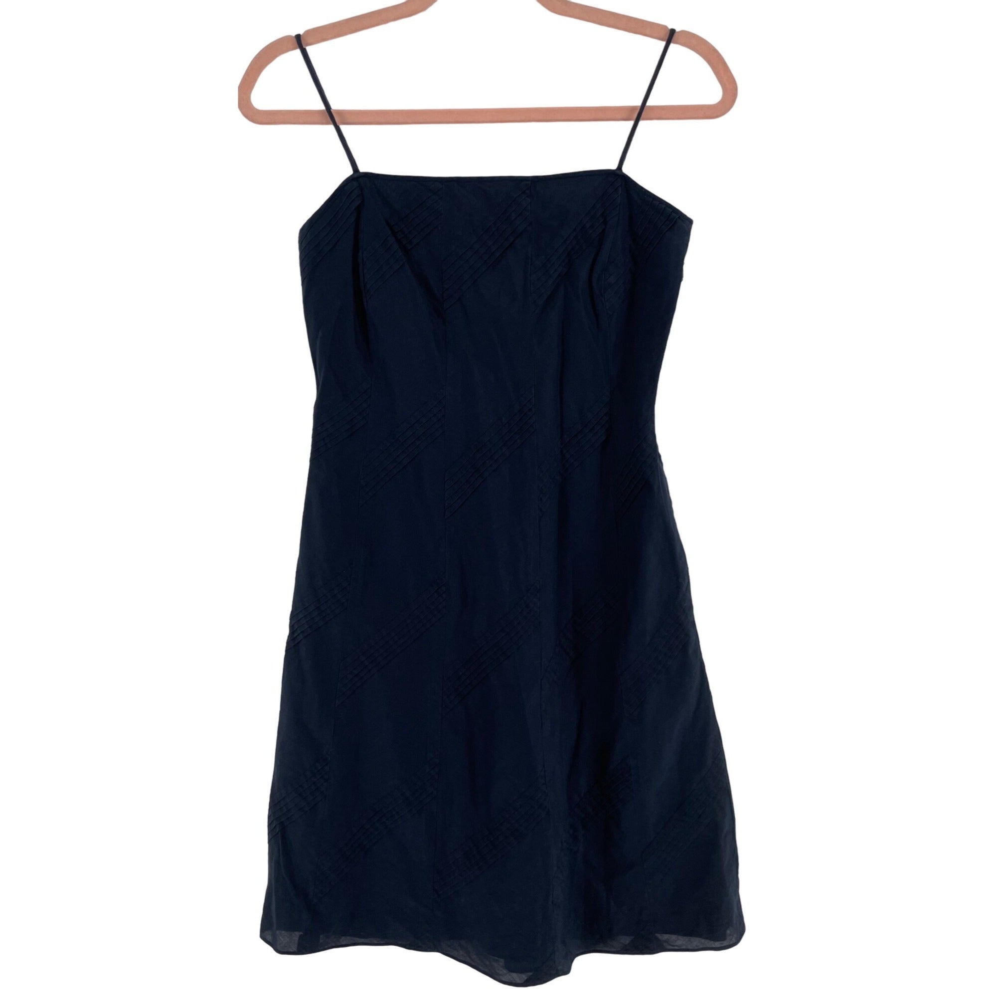 Ann Taylor Petites Women's Size 2P Navy Blue Spaghetti Strap Mini Dress