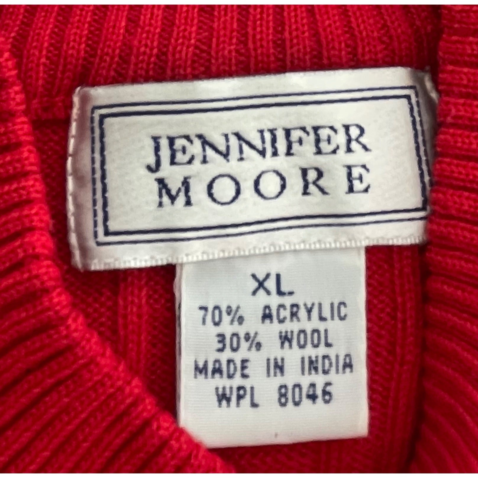 Jennifer Moore Women's Size XL Red Holiday Sweater