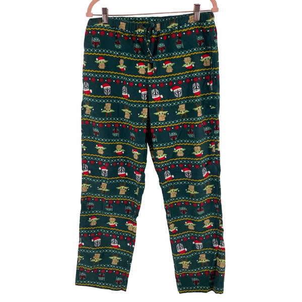 Hanna Andersson Men's Size Medium Mandalorian Grogu Flannel Holiday Pajama Pants