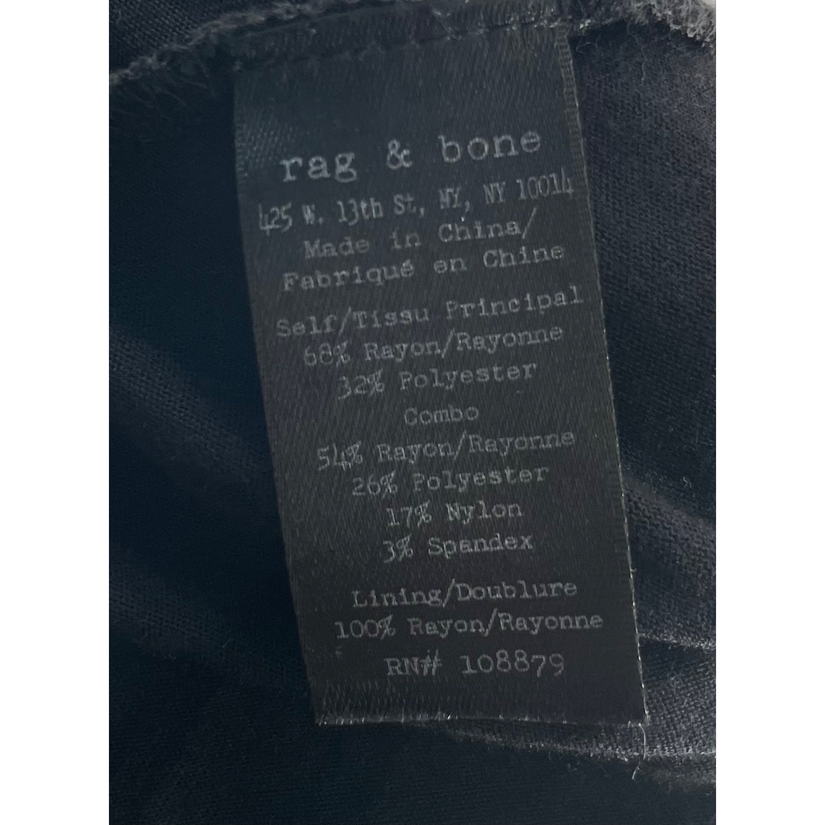 Rag & Bone Women’s Large Black and White Sleeveless Tank Dress