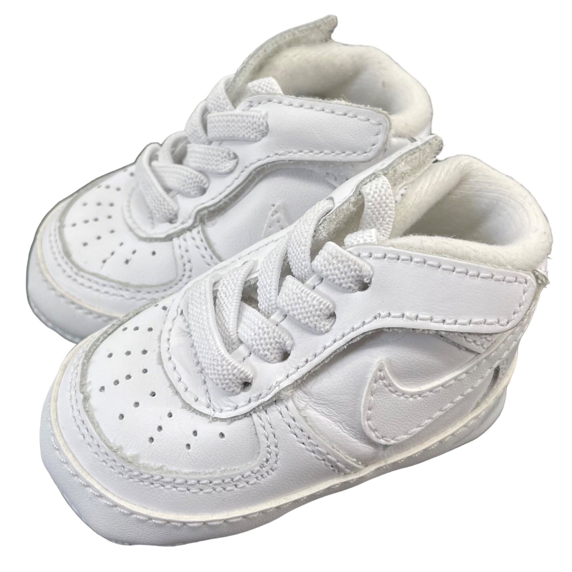 NIKE Baby Girl's Size 1 Year White Tennis Shoe Sneakers