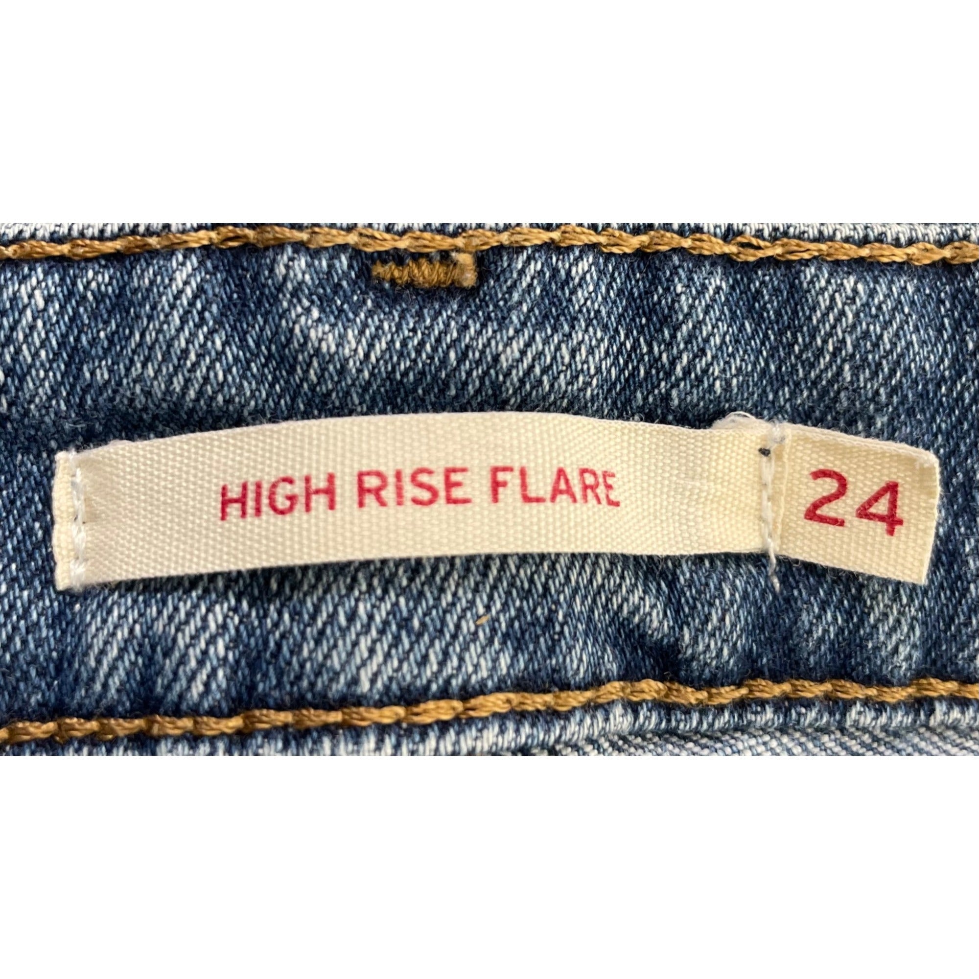 Levi's Women's Size 24 Blue Jean Denim High Rise Flare 24 Cropped Pants