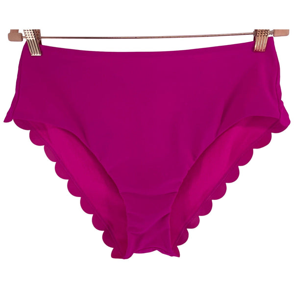 Xhilaration Women's Size XL Fuchsia Pink Ruffle Trim Swimsuit Bottoms