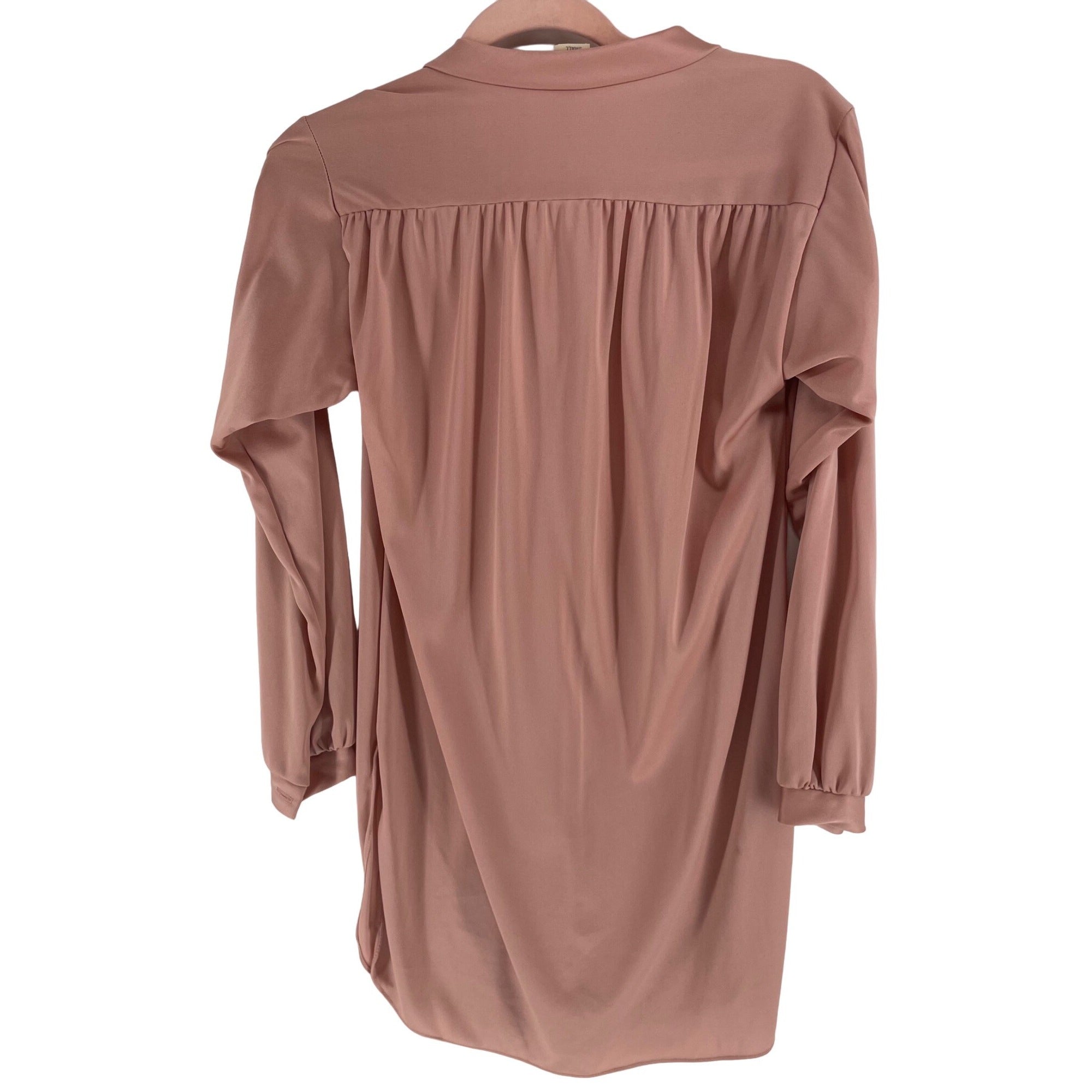 Women's Vintage Size Small Mauve Pink Long-Sleeved Satin Nightgown