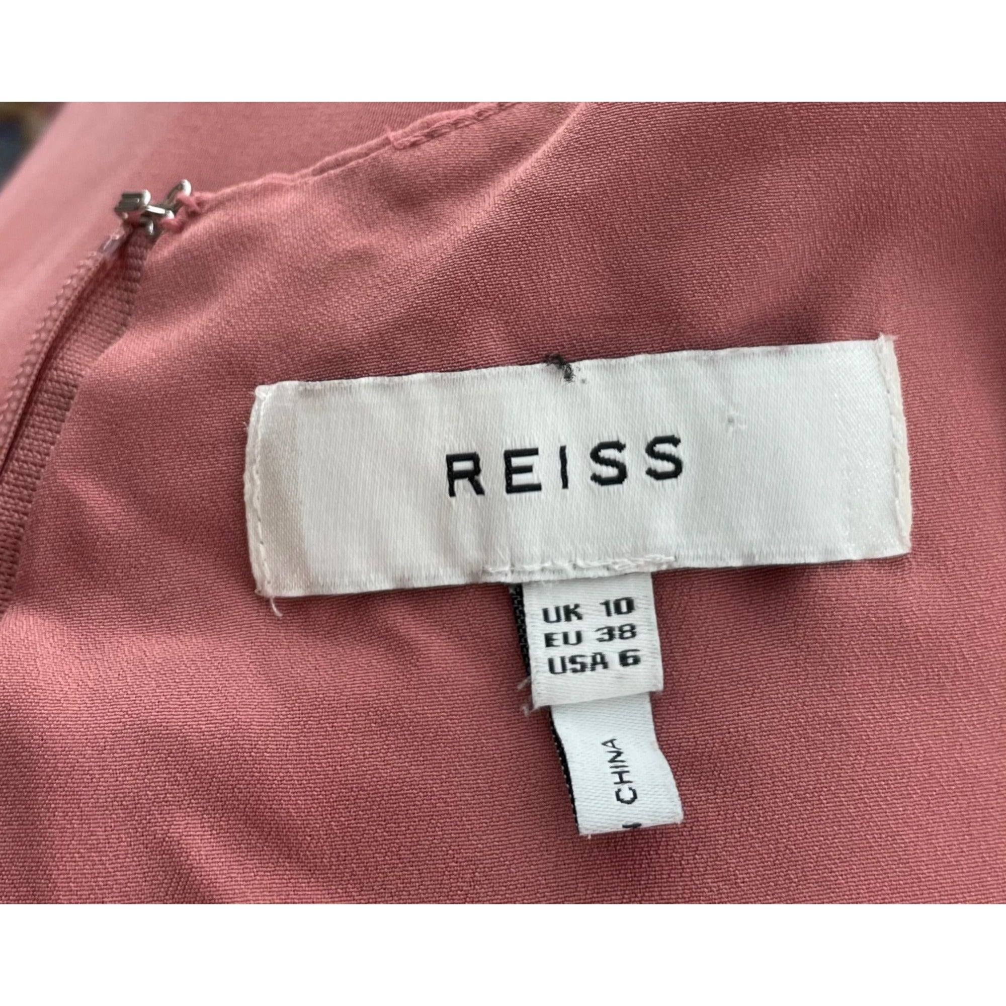 REISS Women's Size 6 Mauve Pink Sleeveless Cocktail Midi Dress