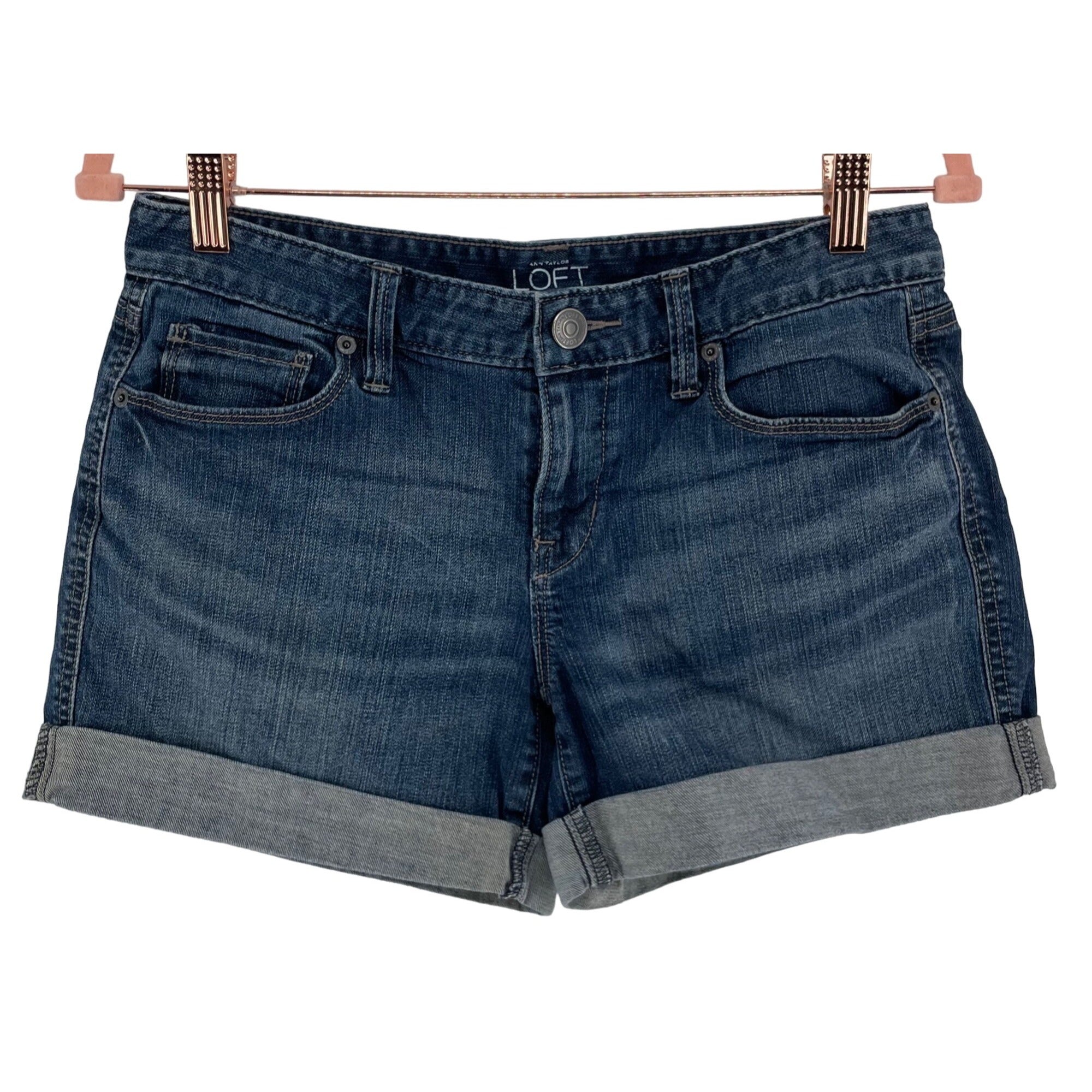 LOFT Women's Size 27/4 Blue Jean Denim Roll-Up Hem Shorts