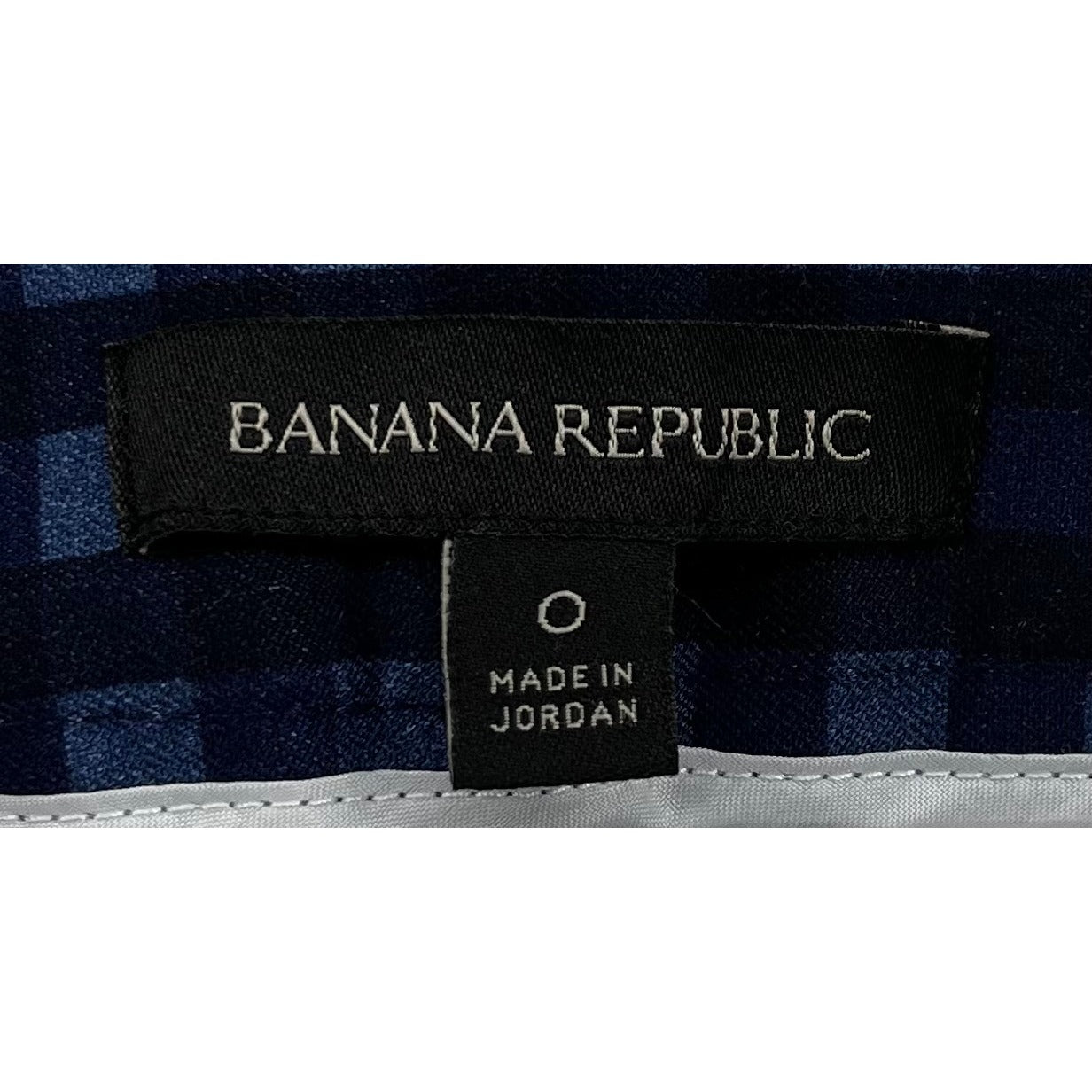 Banana Republic Women's Size 0 Navy & Blue Checked Pants