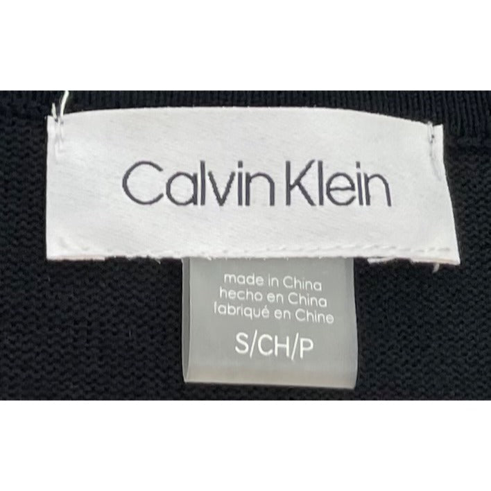 Calvin Klein Women's Size Small Black & Silver Rhinestone Top