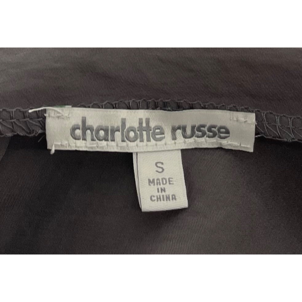 Charlotte Russe Women's Size Small Grey & Silver Sheer Sequin Party Top