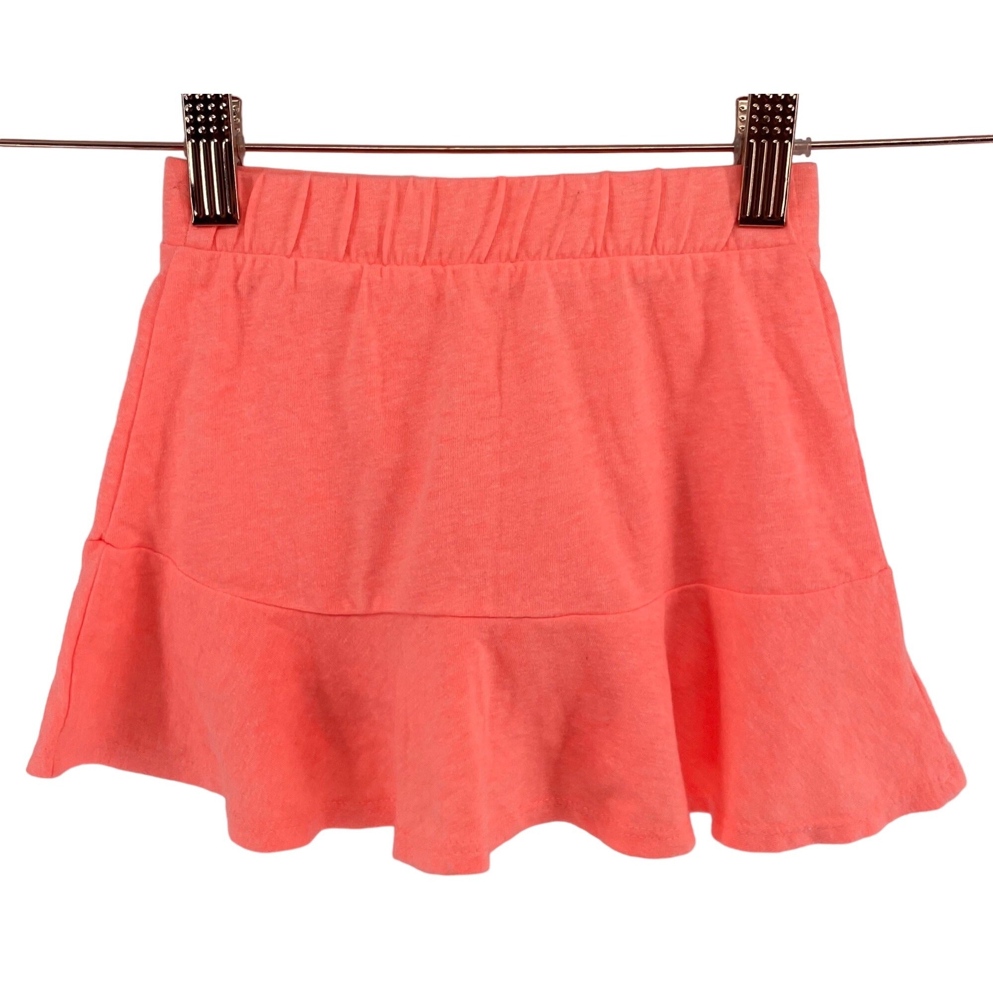 CLEARANCE 365 Kids Girl's Size 4 Coral Orange A-Line Ruffle Mini Skirt