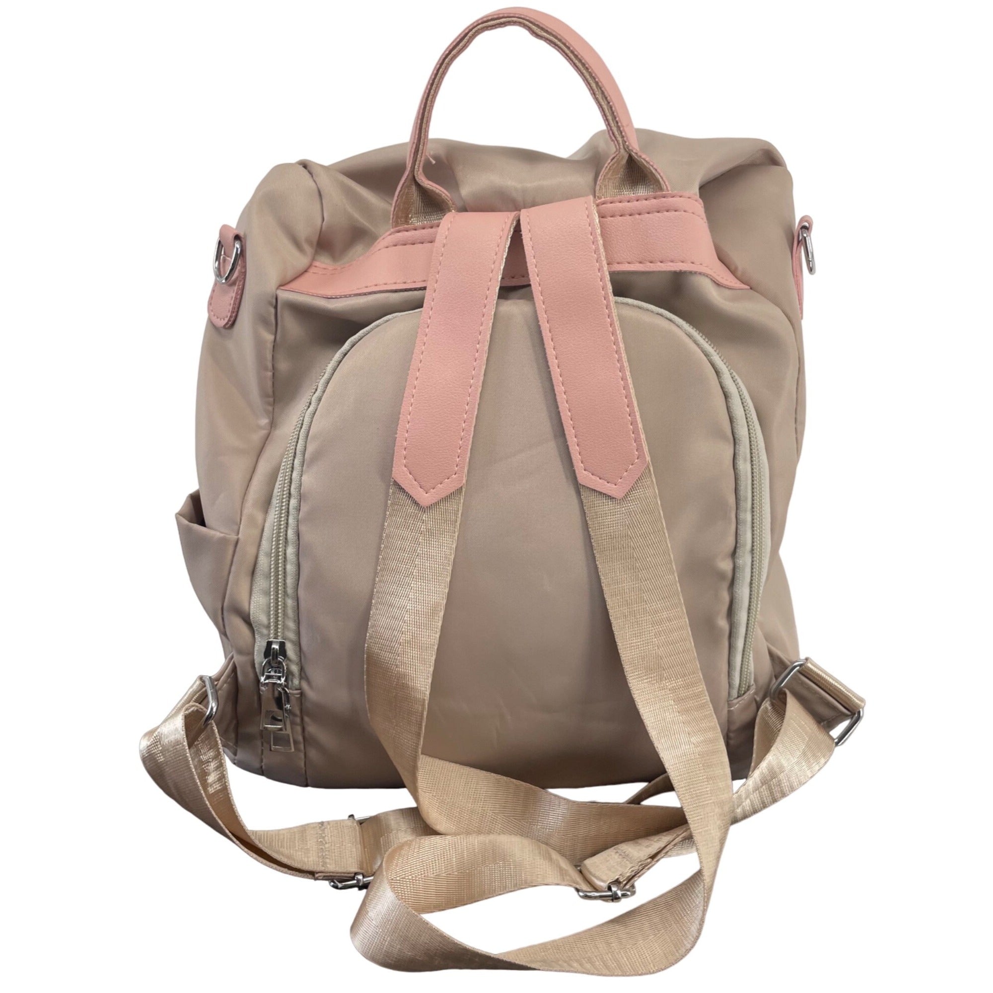 Lovely FIDM Women's Small Tan & Multi-Colored Backpack