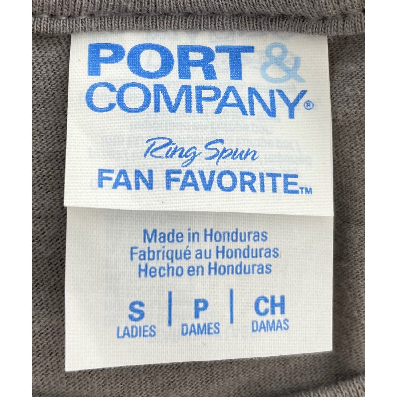 Port & Company Women's Size Small Patriotic 4th of July Graphic Grey T-Shirt