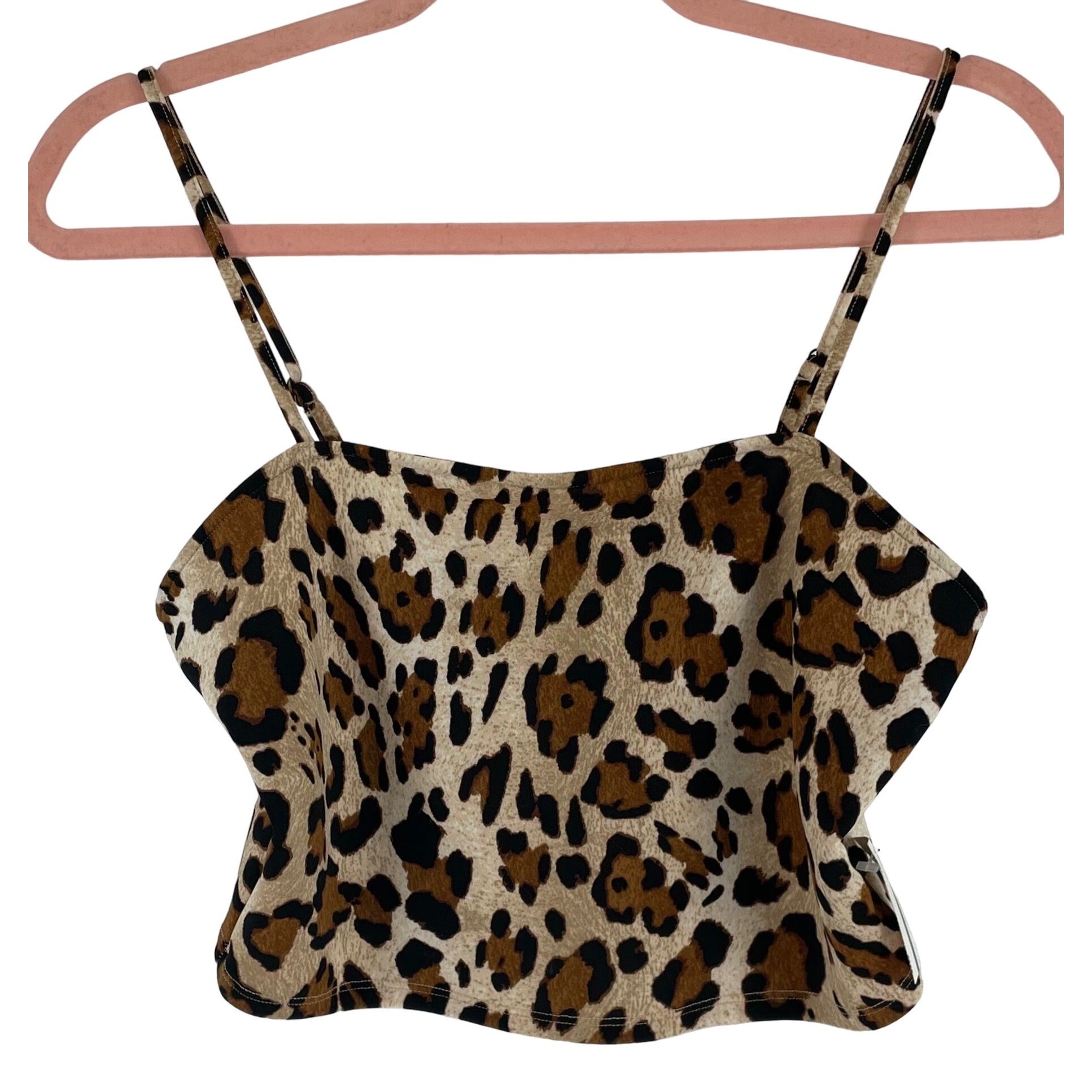 NWT Bear Dance Women's Size Medium Leopard Print Skirt & Spaghetti Strap Crop Top Set