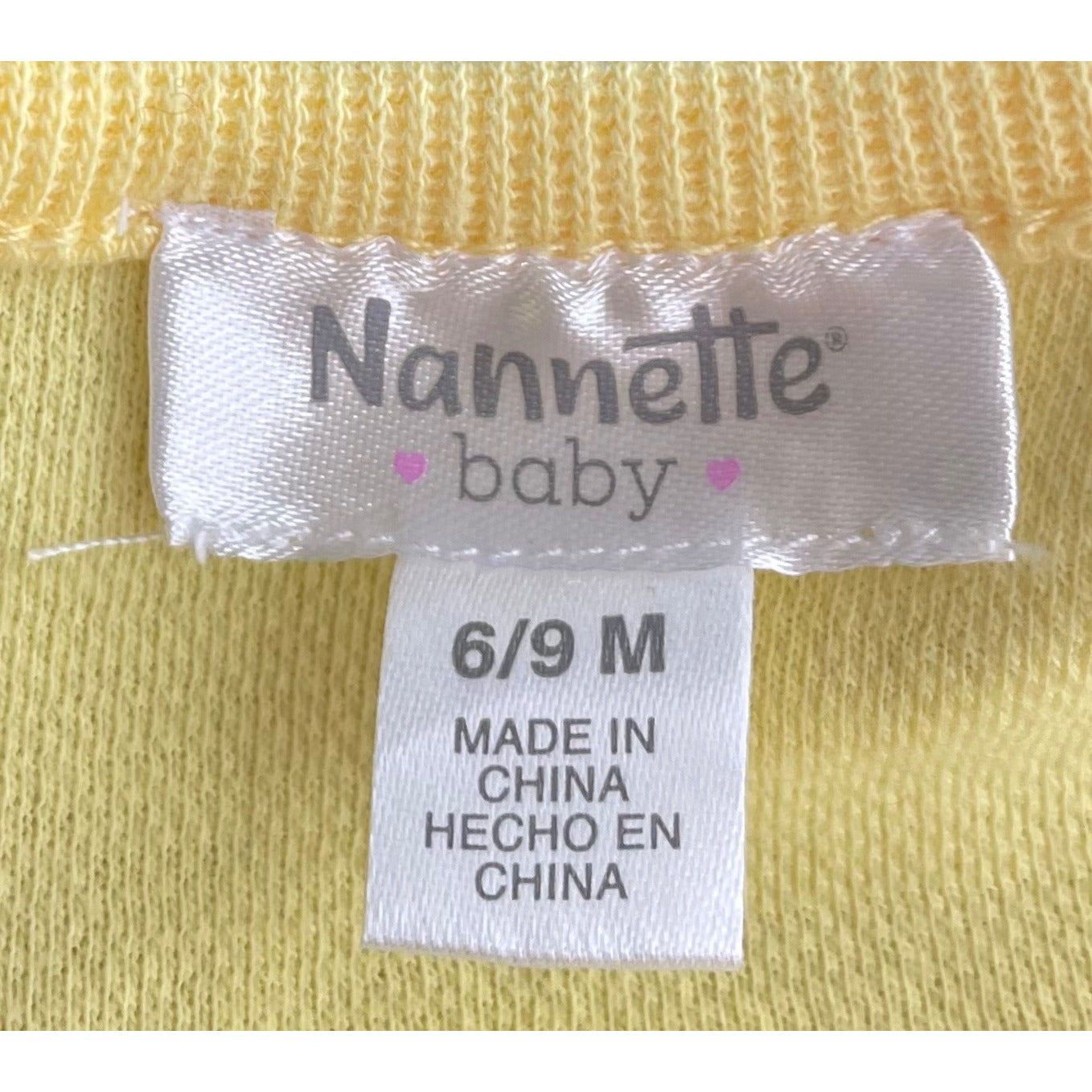 Nannette Baby Size 6/9 Months Yellow Long-Sleeved Bolero W/ Flower