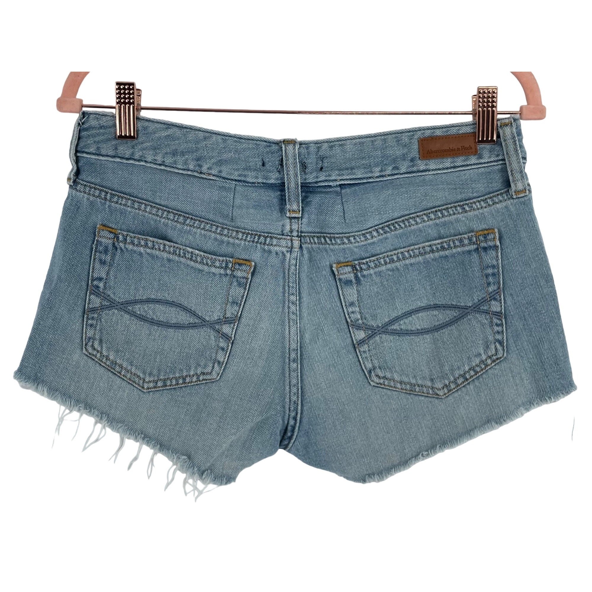 Abercrombie & Fitch Women's Size 27 Distressed Blue Jean Denim Shorts