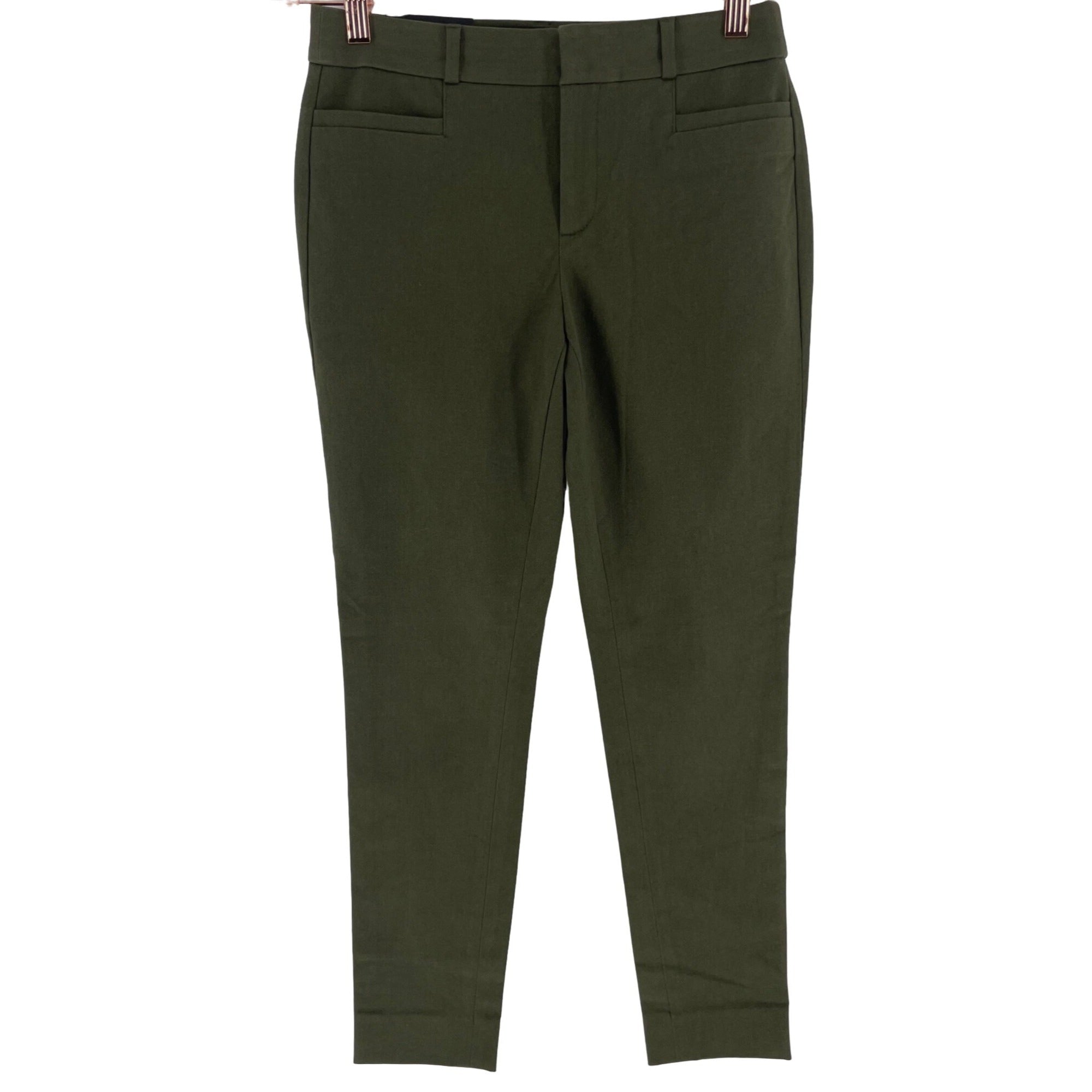 NWT Banana Republic Women's Size 0 Olive Green Mid-Rise Sloan Pants