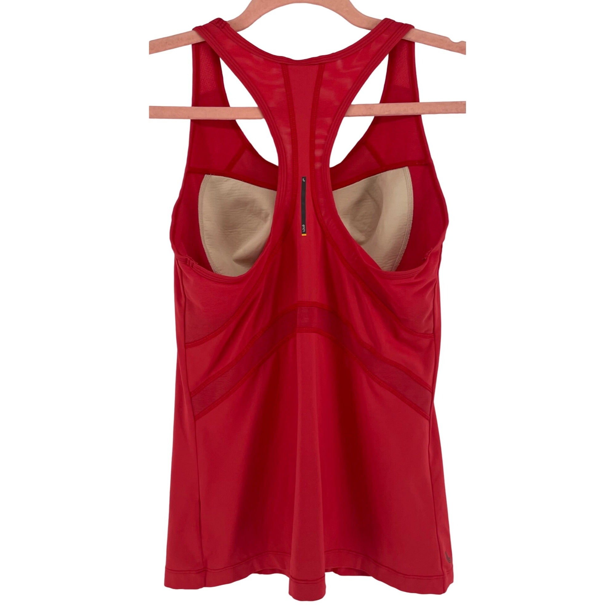 Lole Women's Size Medium Coral Pink Workout Tank Top W/ Built-In Sports Bra