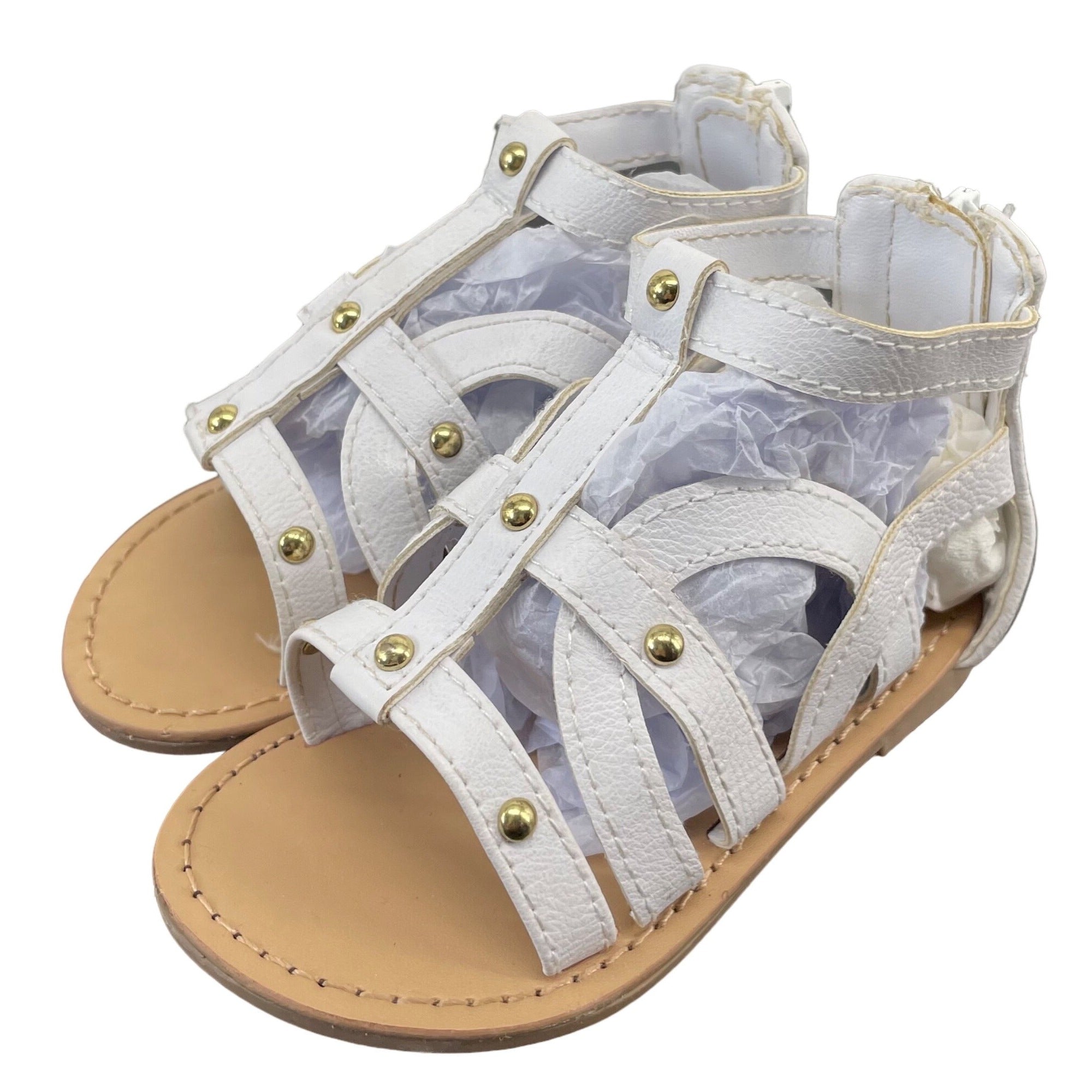 Koala Kids Girl's Size 4 White Flat Sandals