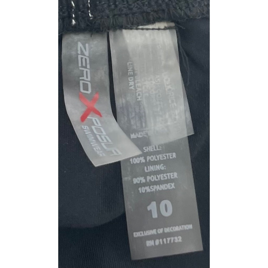 Zero XPosur Women's Size 10 Black Athletic Swim Shorts