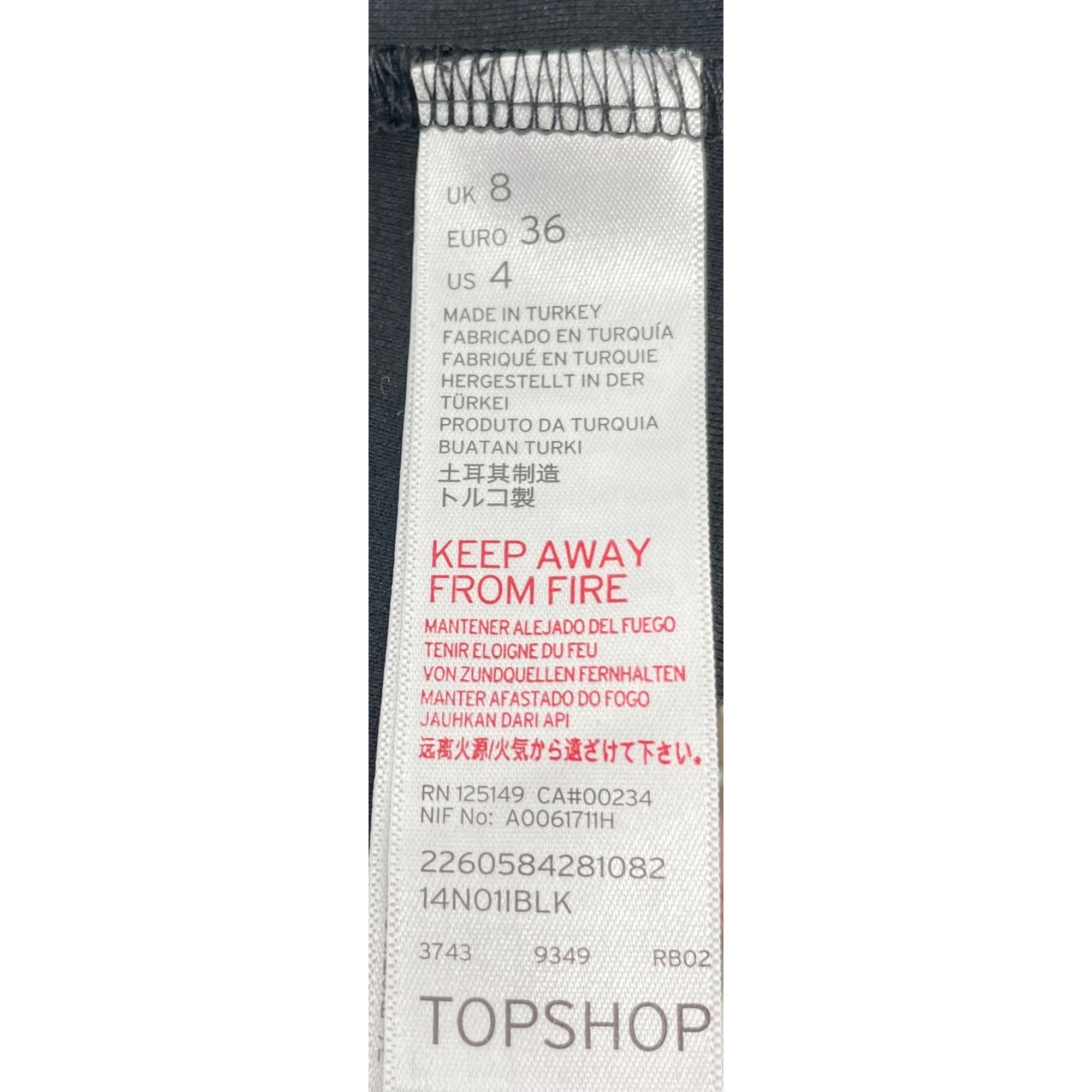 Topshop Women's Size 4 Black Lace Trim High-Waisted Shorts