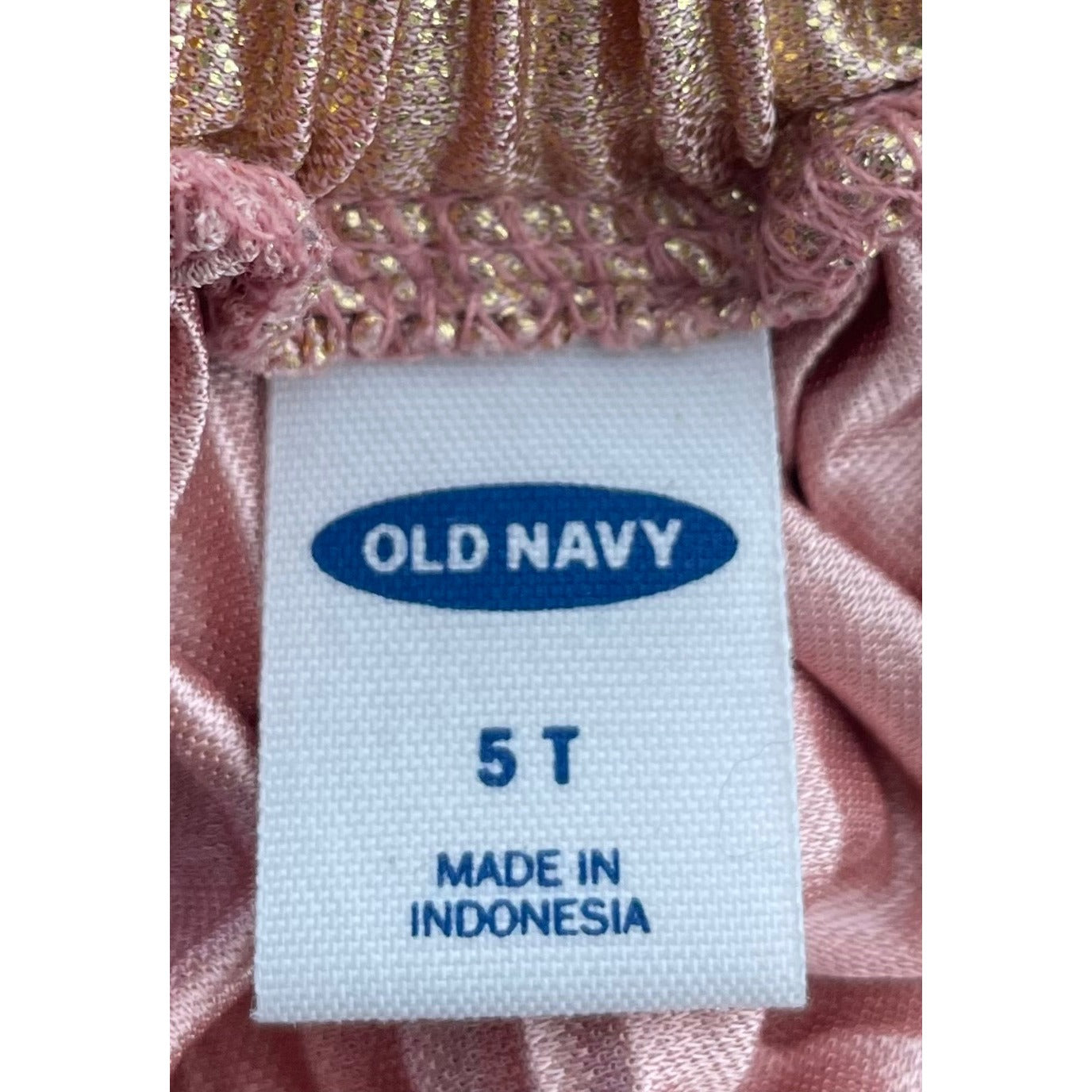 Old Navy Girl's 5T Gold & Pink Shimmery Crinkle Skirt