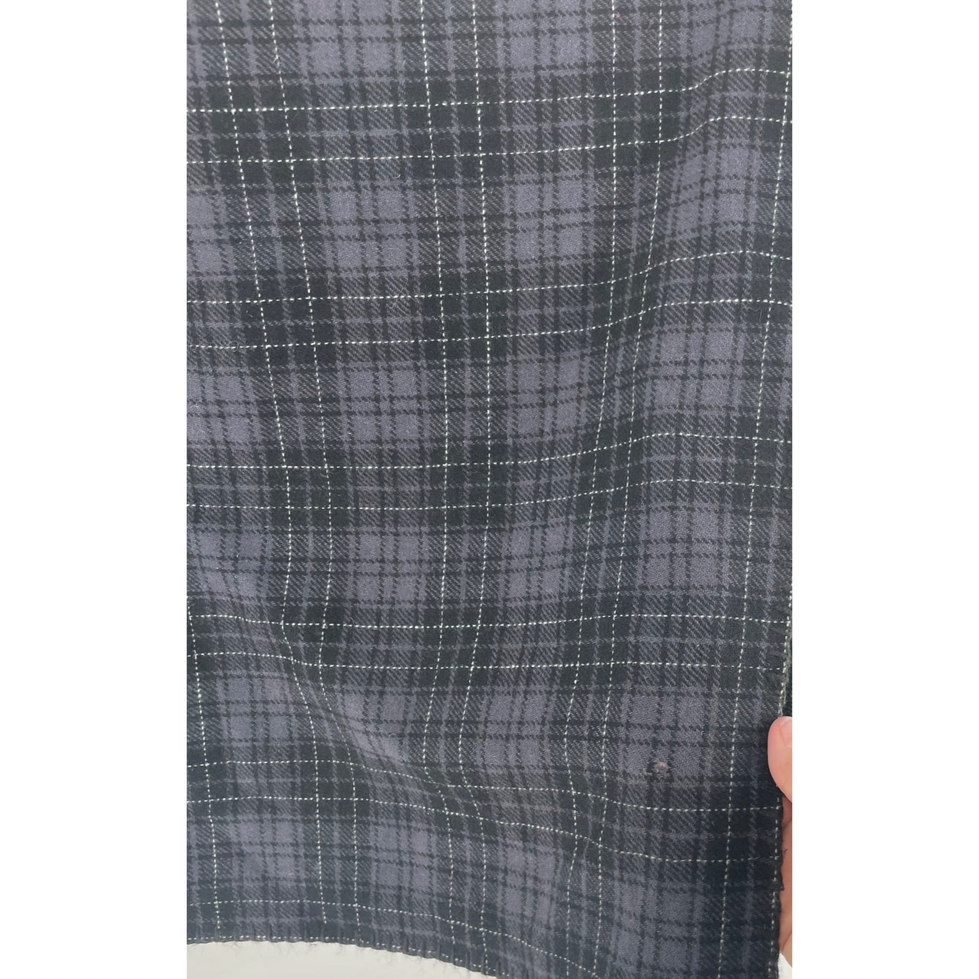 Eddie Bauer Women's Size 12 Black & Grey Plaid Wool Blend Mini Skirt