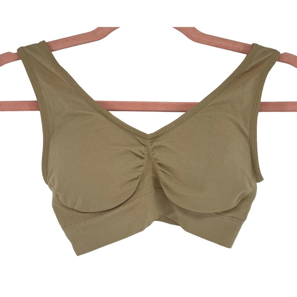 Women's Size Medium Tan Padded Bra