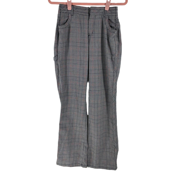 Tommy Hilfiger Women’s Size 6 Black/Red/White Wide Leg Plaid Pants