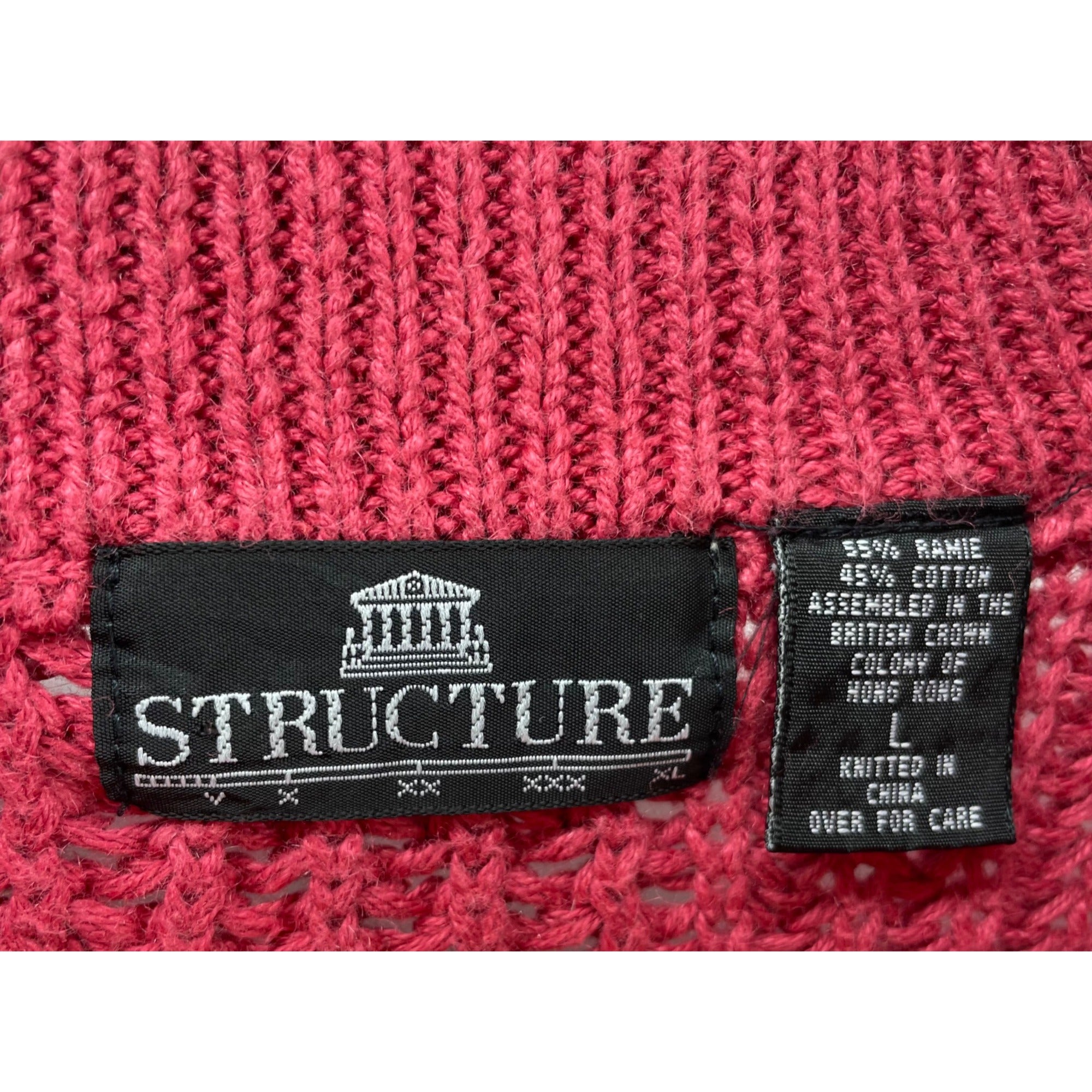 Structure Women’s Large Crew Neck Fuchsia/Mauve Sweater
