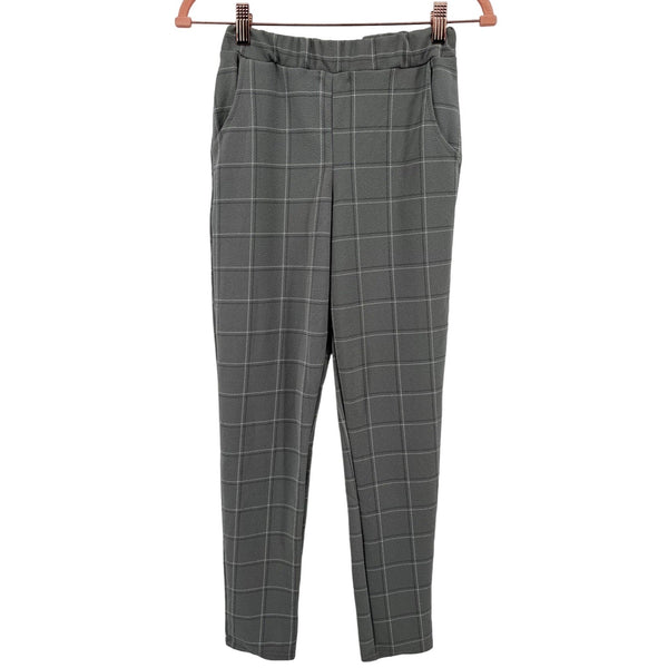 Pretty Little Thing Women's Size 6 Grey & White Plaid Dress Pants