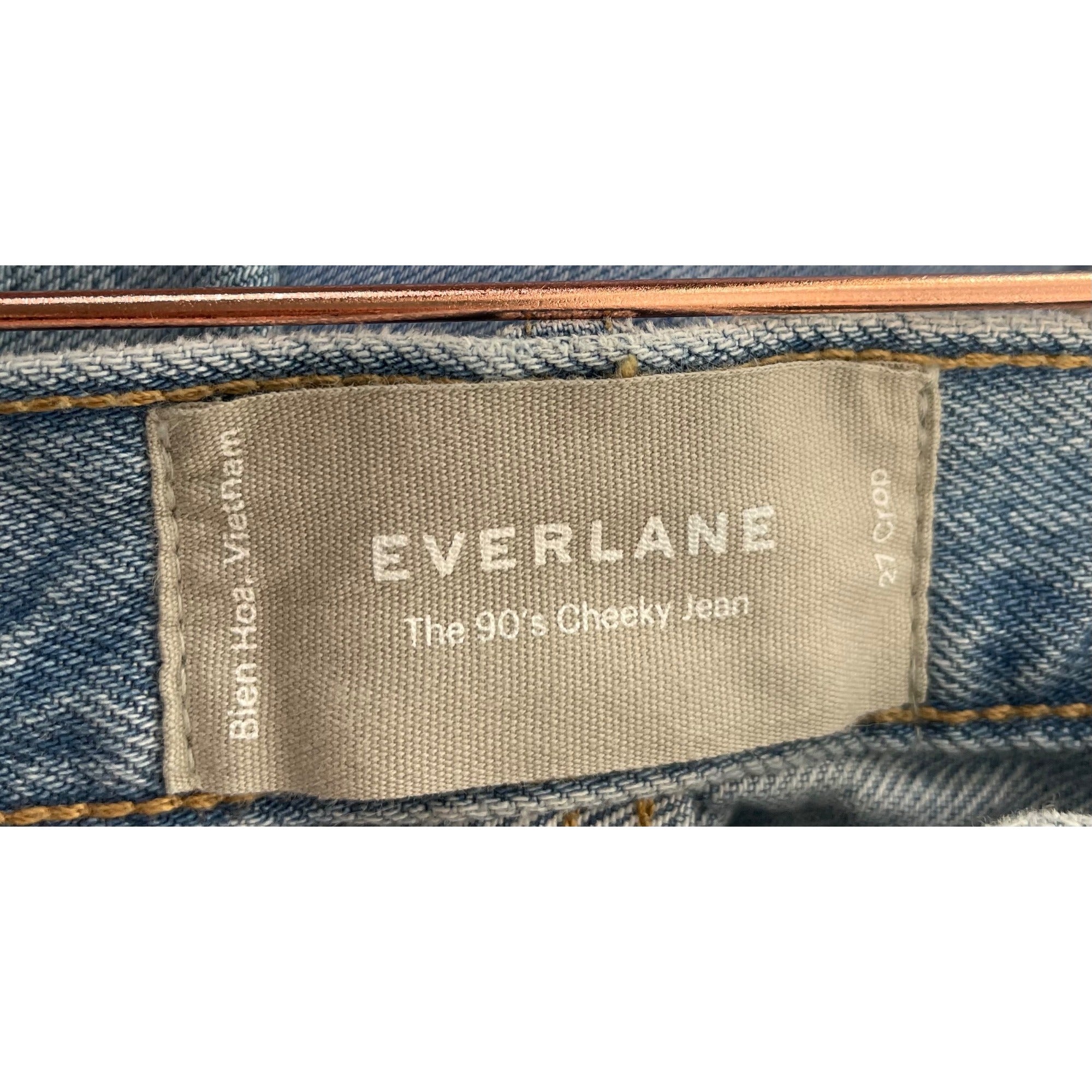 Everlane Women's Size 27 Crop Blue Jean Denim Straight-Leg Pants