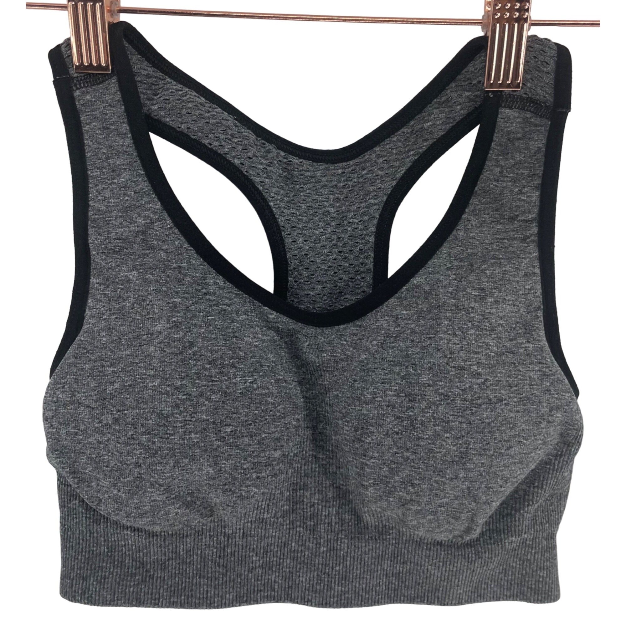 Old Navy Women's Size Small Grey/Black Go-Dry Stretchy Sports Bra