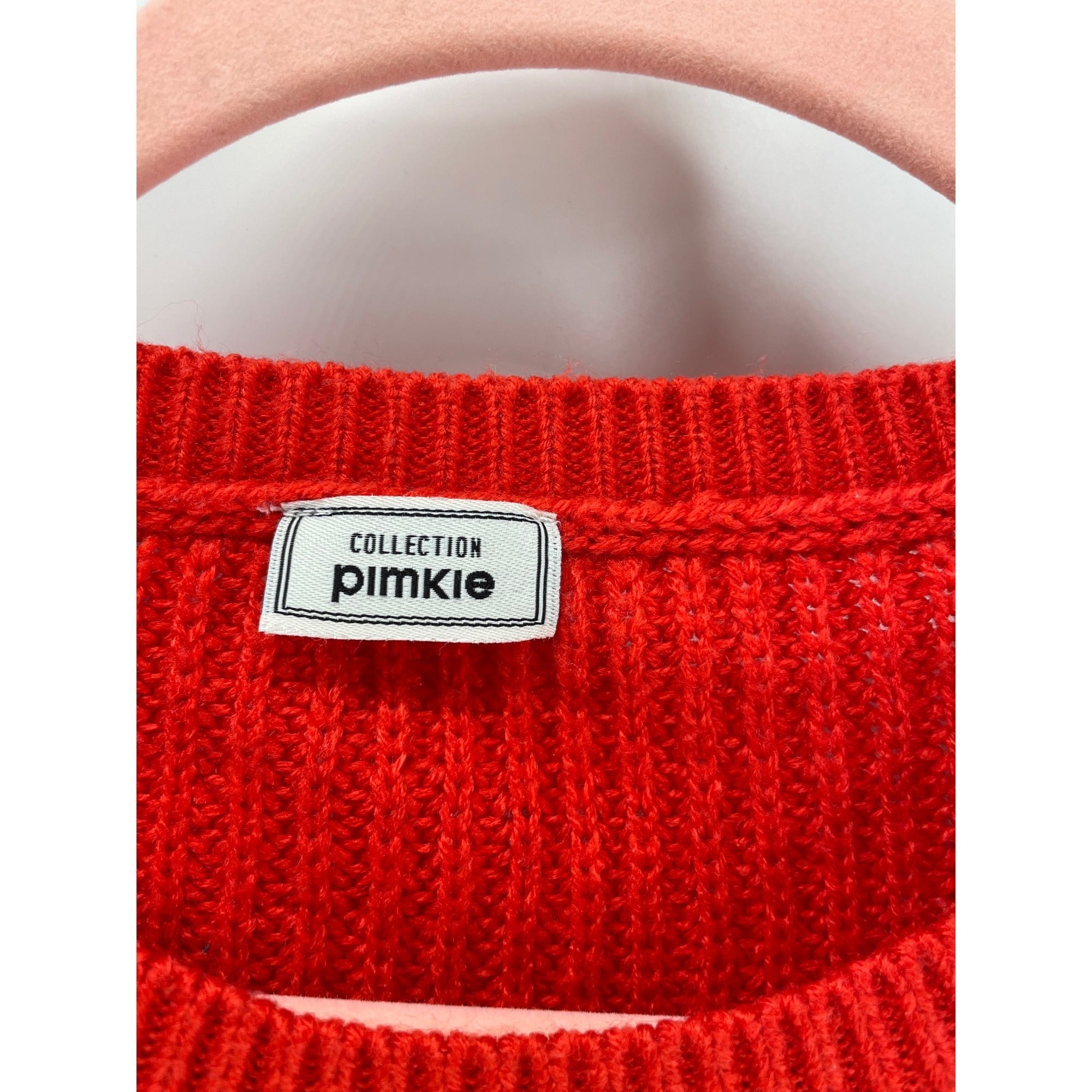 Pimkie Women’s Large Bright Orange Pullover Crew Neck Sweater