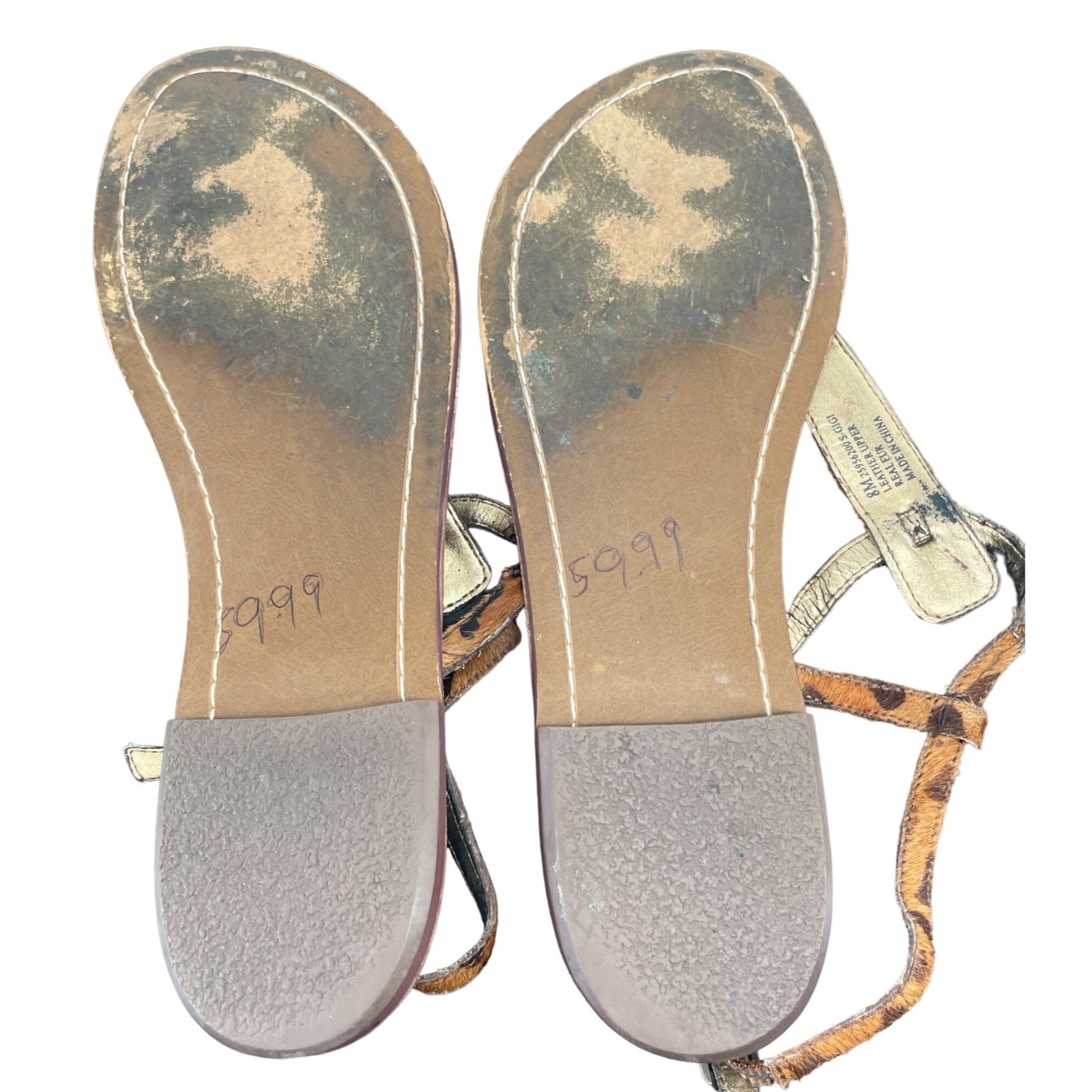 Sam Edelman Women's Size 8 Fur Trim Flat Summer Sandals