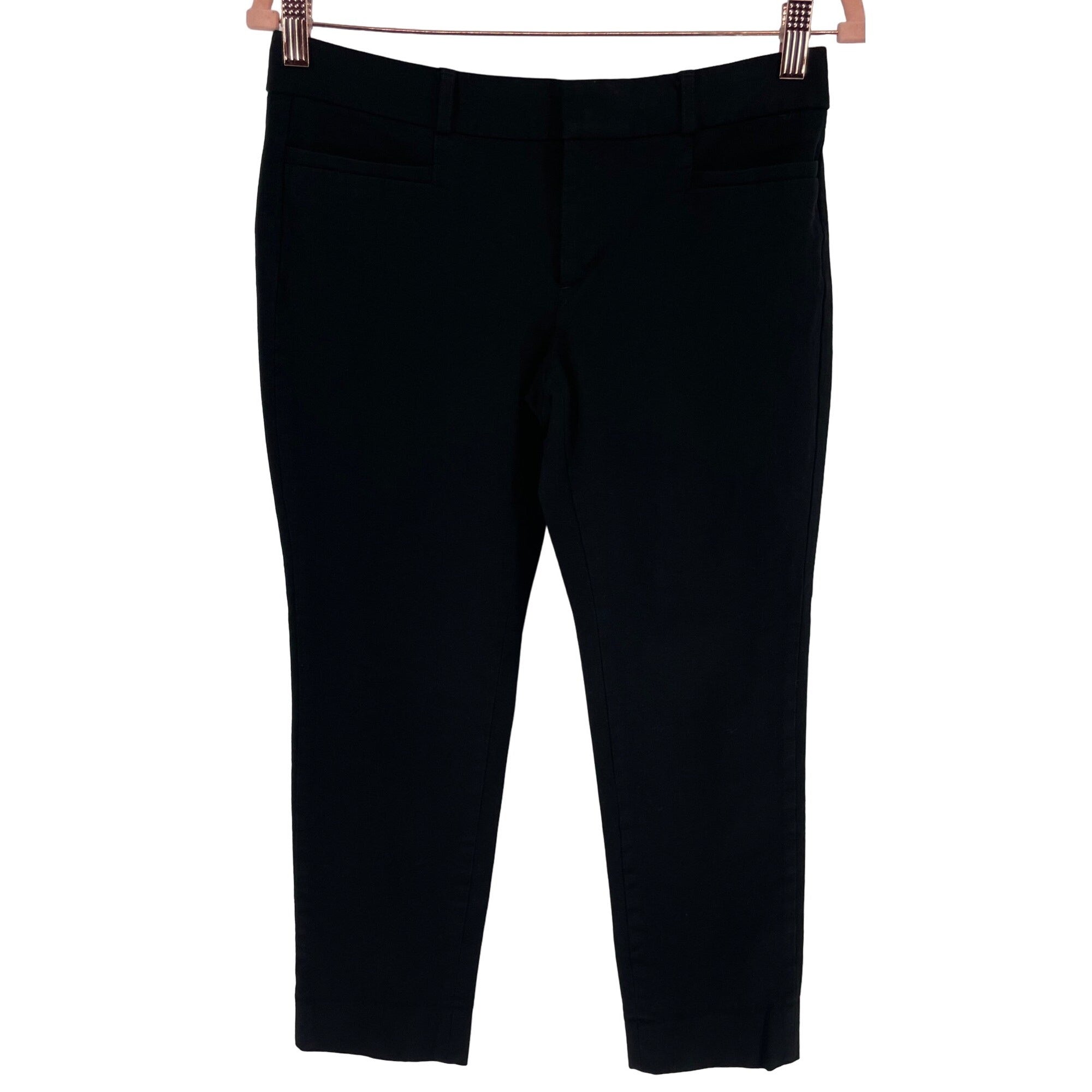 Banana Republic Women's Size 4P Black Straight-Leg Capri Dress Pants