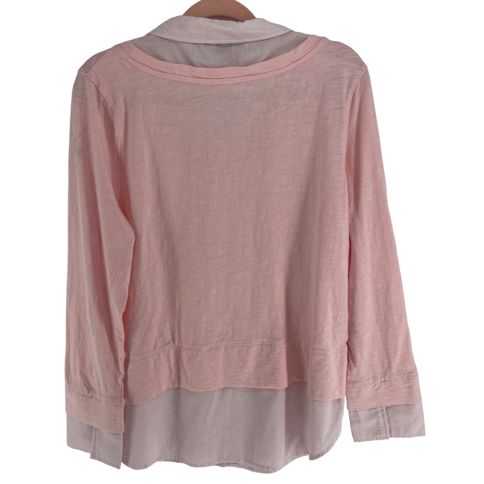 Banana Republic Women's Size XL Pink Collared Long-Sleeved Top