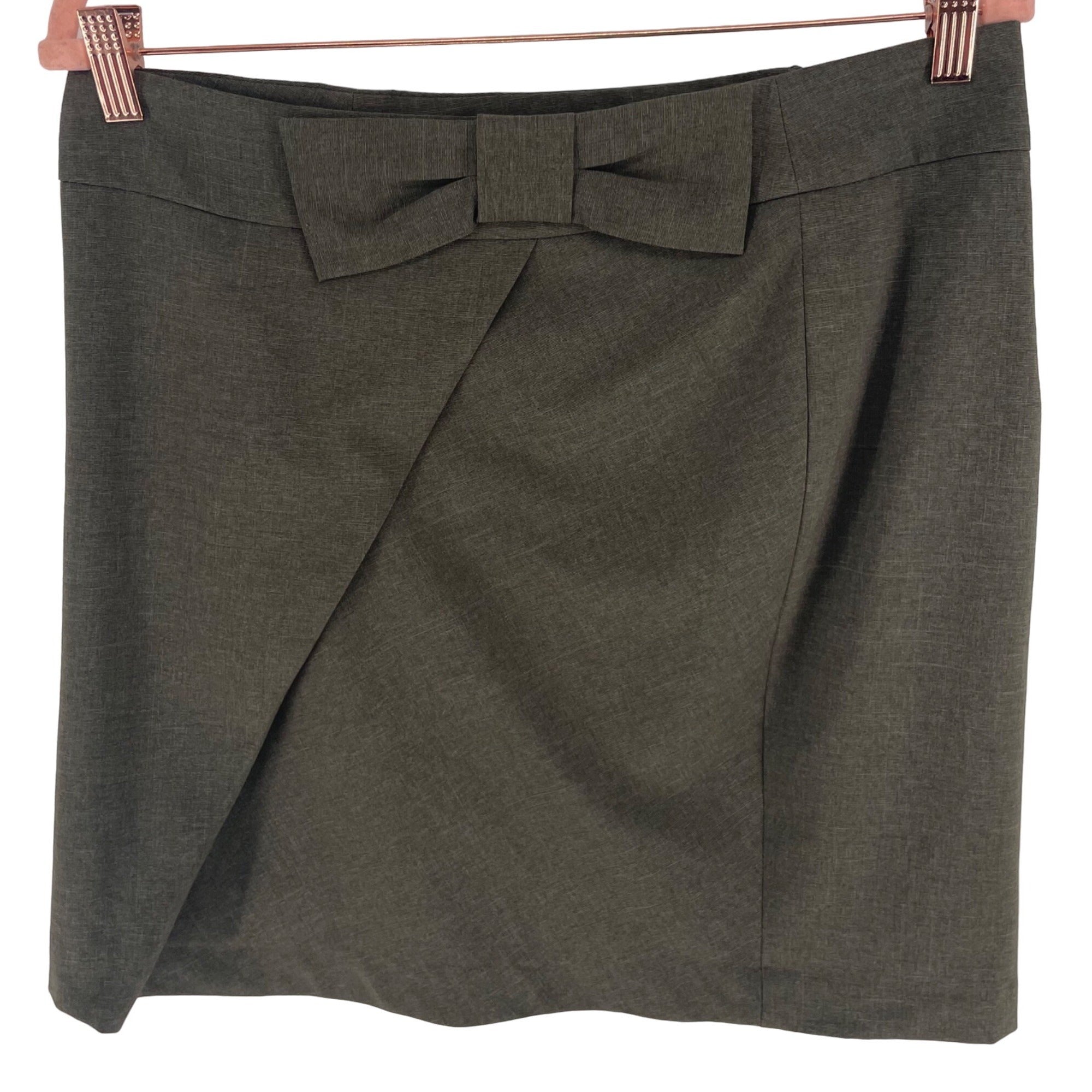 NWOT Baby Blue Line New York Women's Size Medium Brown Mini Skirt W/ Bow