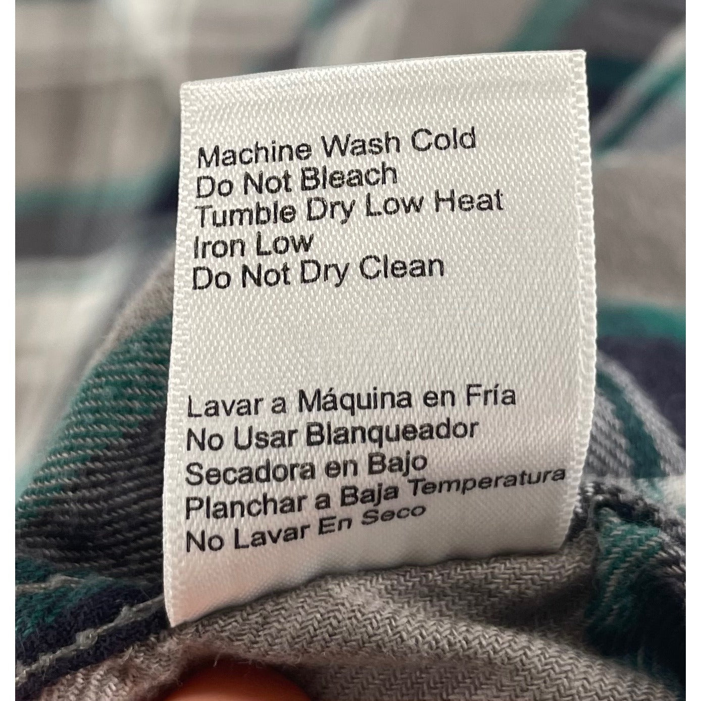 Jachs Girlfriend Bea Women's Size L Forest Green & Grey Plaid Button-Down Top