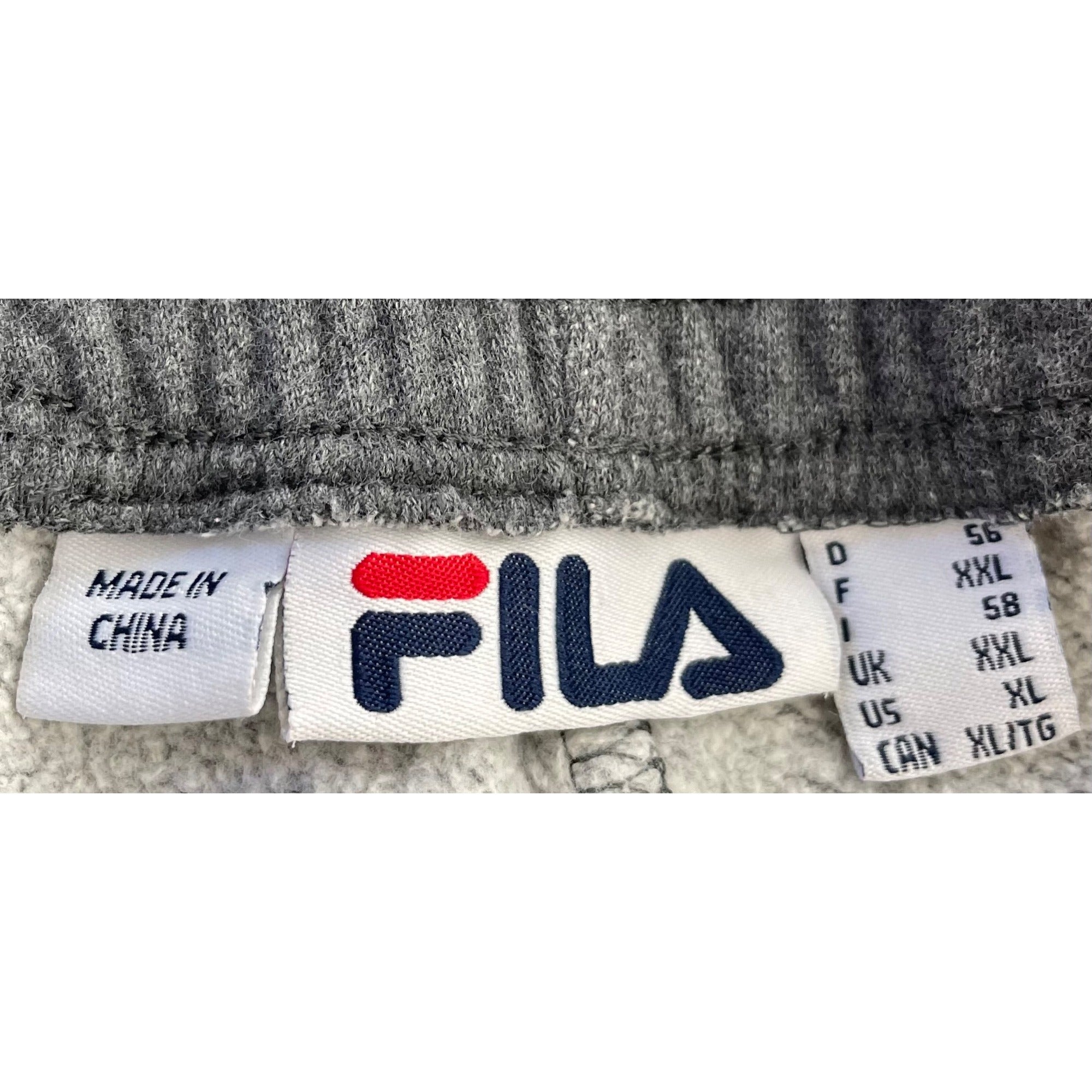 Fila Men's Size XL Grey Elastic Waistband Drawstring Sweat Pants