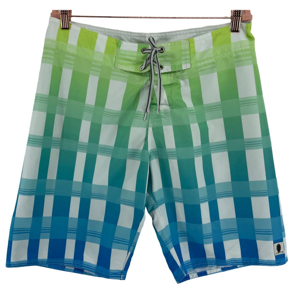 Jeito Brasileiro Men's Size Large Blue/Green/White Board Shorts