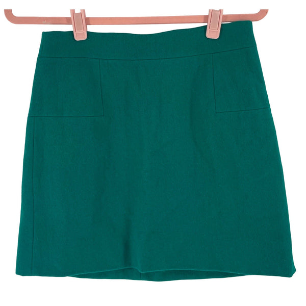 J. Crew Women’s Size 2 Green Wool/Nylon Mini Skirt