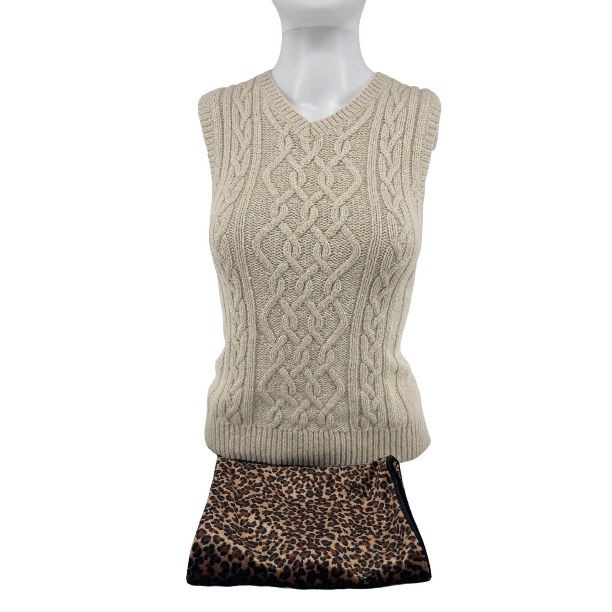 Women's Reversible Leopard Print & Black Velour Scarf