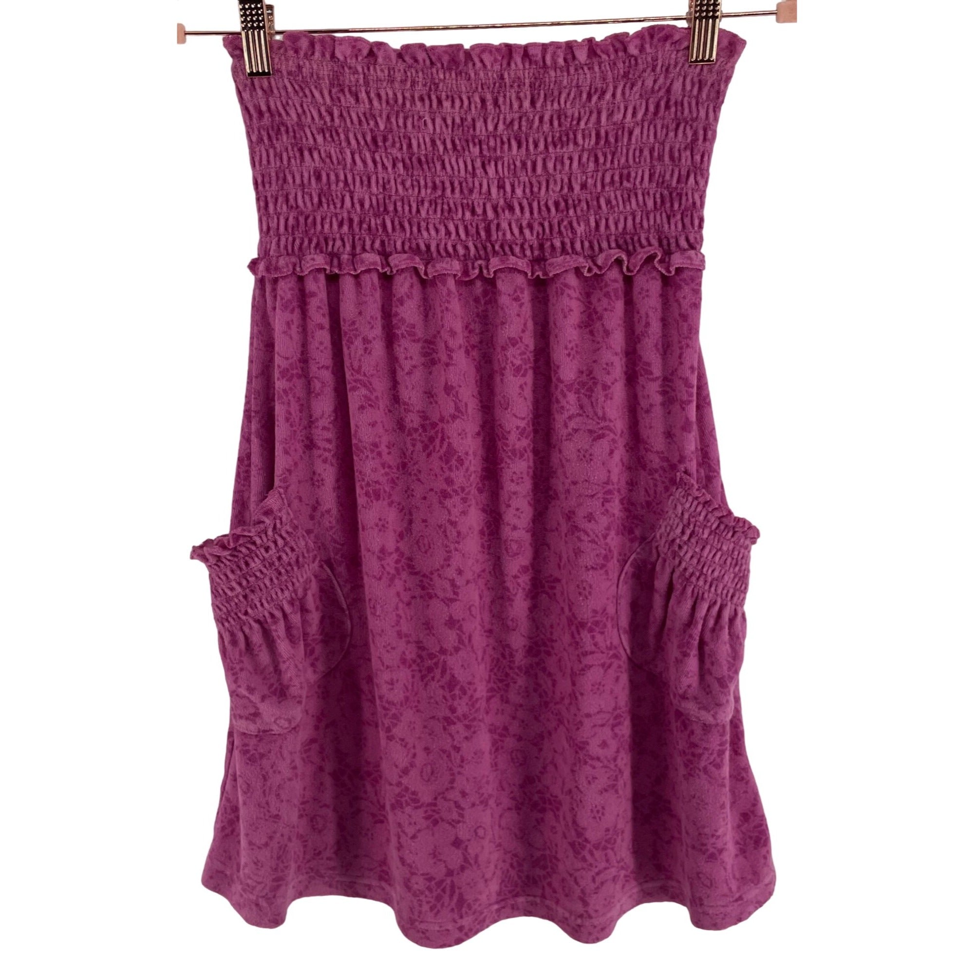 Xhilaration Women's Size Small Magenta Purple/Pink Strapless Cover-up Dress