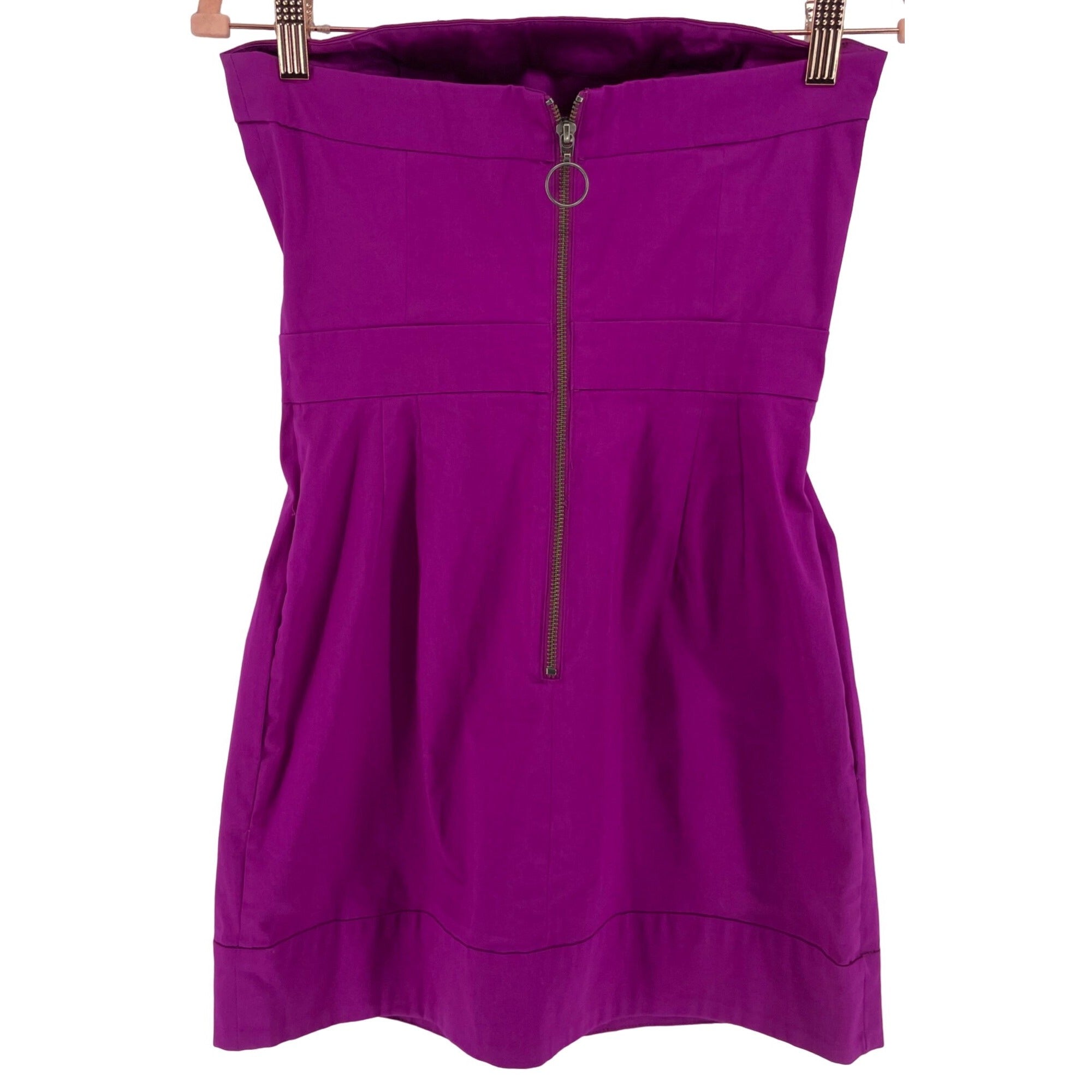 French Connection Women's Size Women's Size 6 Magenta/Purple Strapless Dress