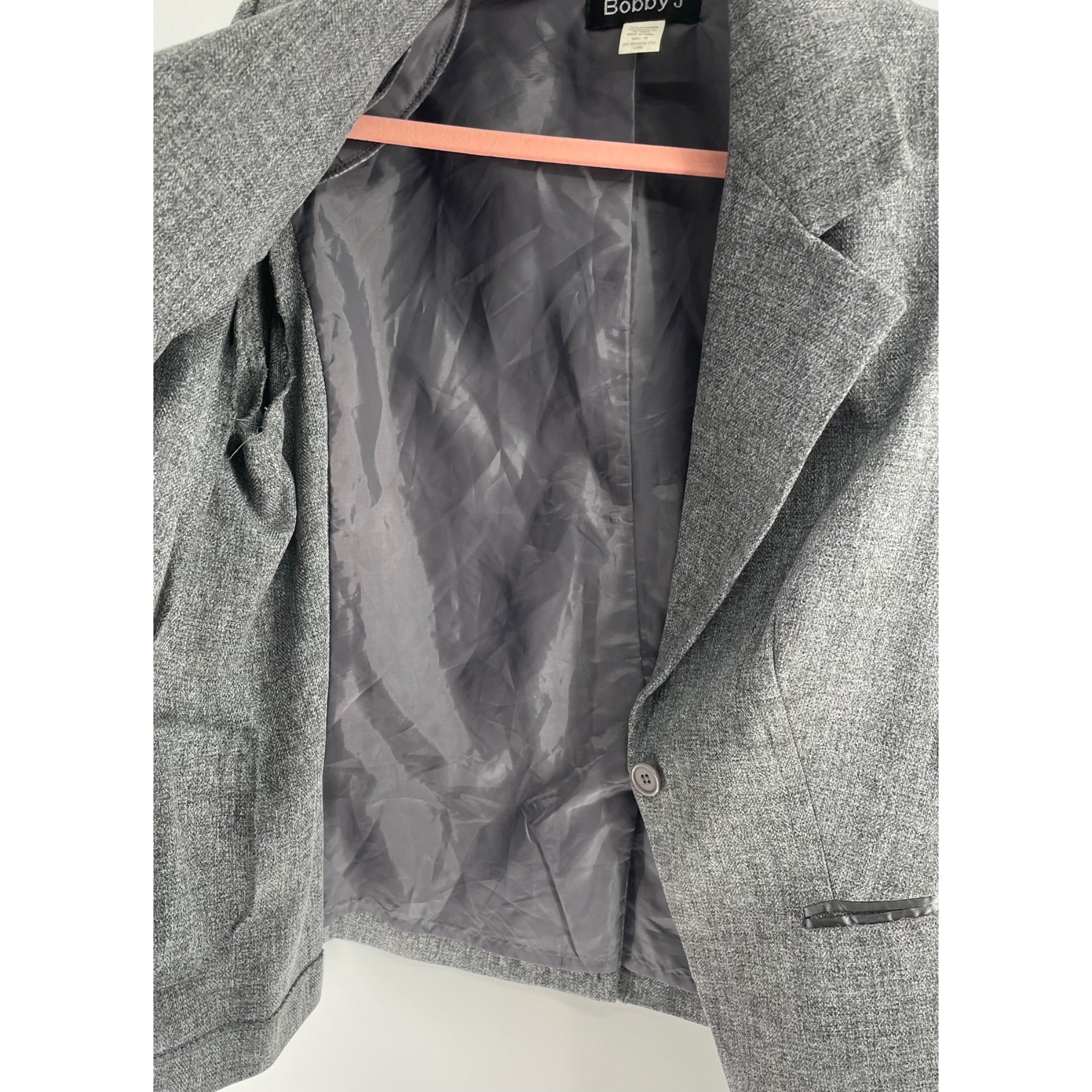 NWT Bobby J Women's Size 1X Grey Blazer