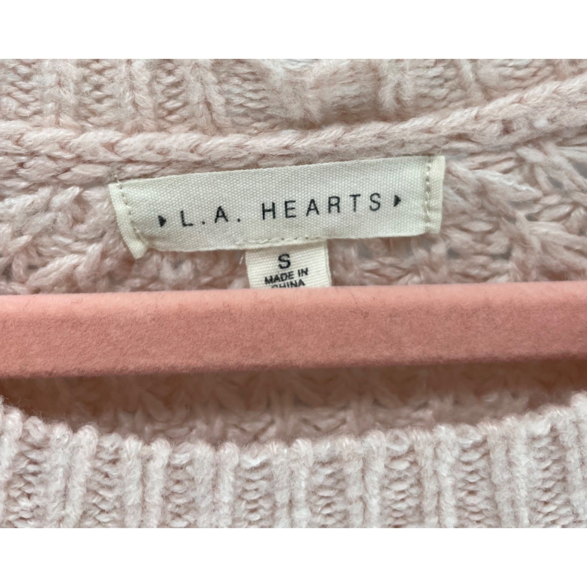 L.A. Hearts Women’s Small Light Pink Crew Neck Sweater