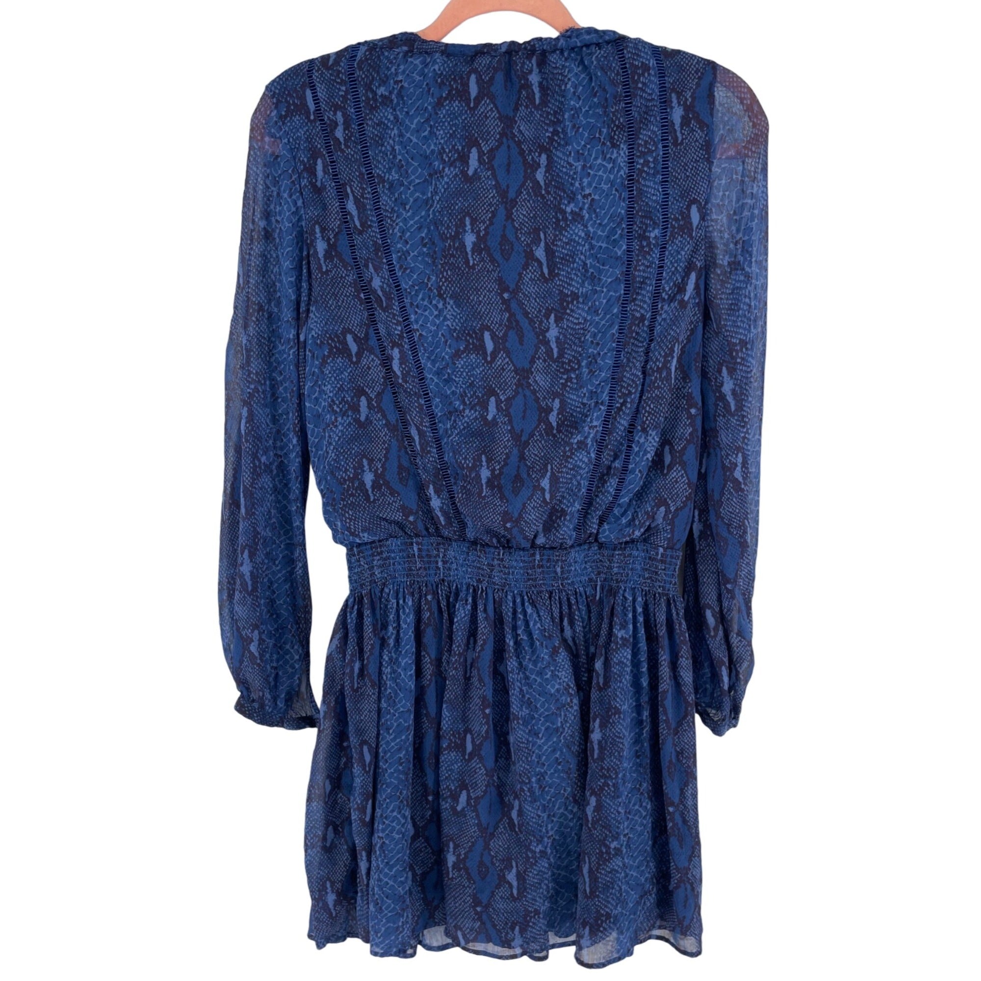 Banana Republic Women's Size XS Blue Snakeskin Print Dress